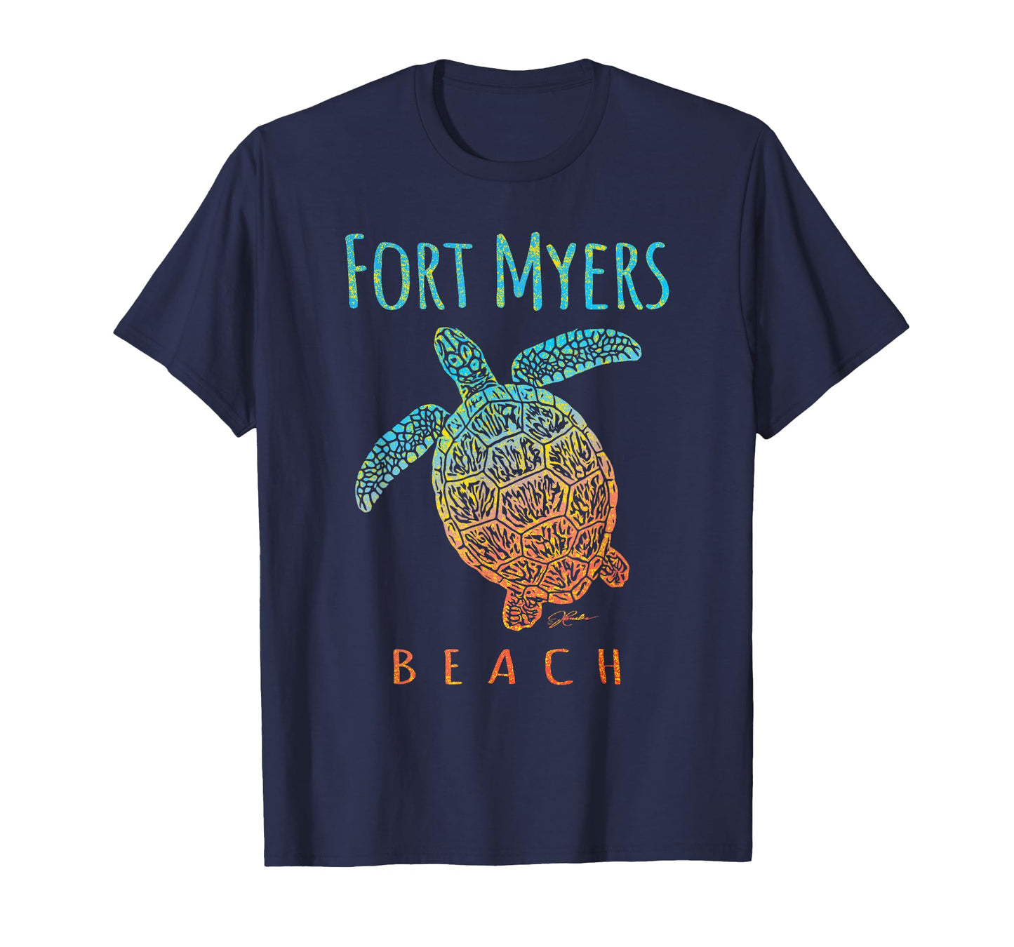 JCombs Fort Myers Beach FL Sea Turtle Beach T-Shirt