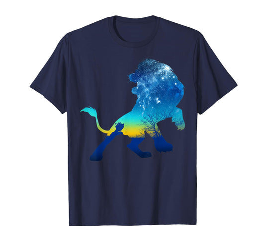 Disney The Lion King Simba Midnight Sky Silhouette Portrait T-Shirt