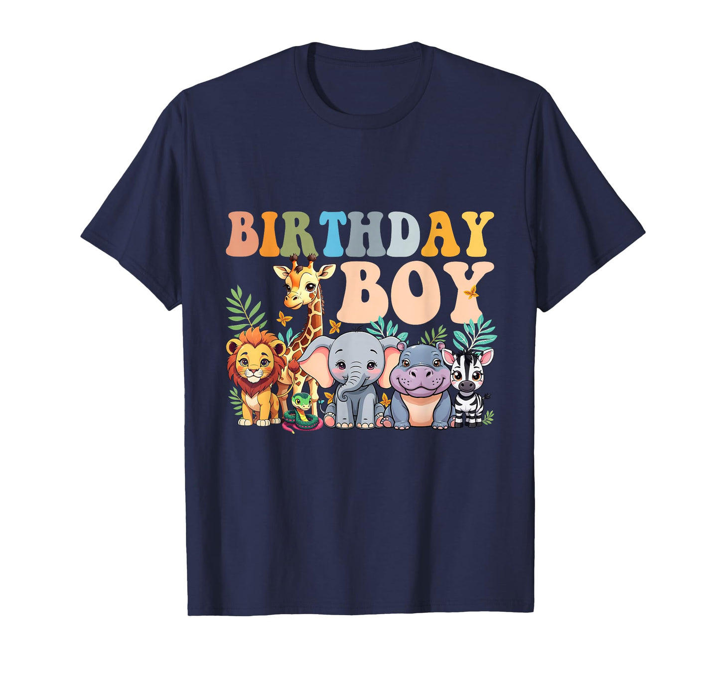 Birthday Boy Kids Safari Squad Zoo Jungle Animal Toddler T-Shirt