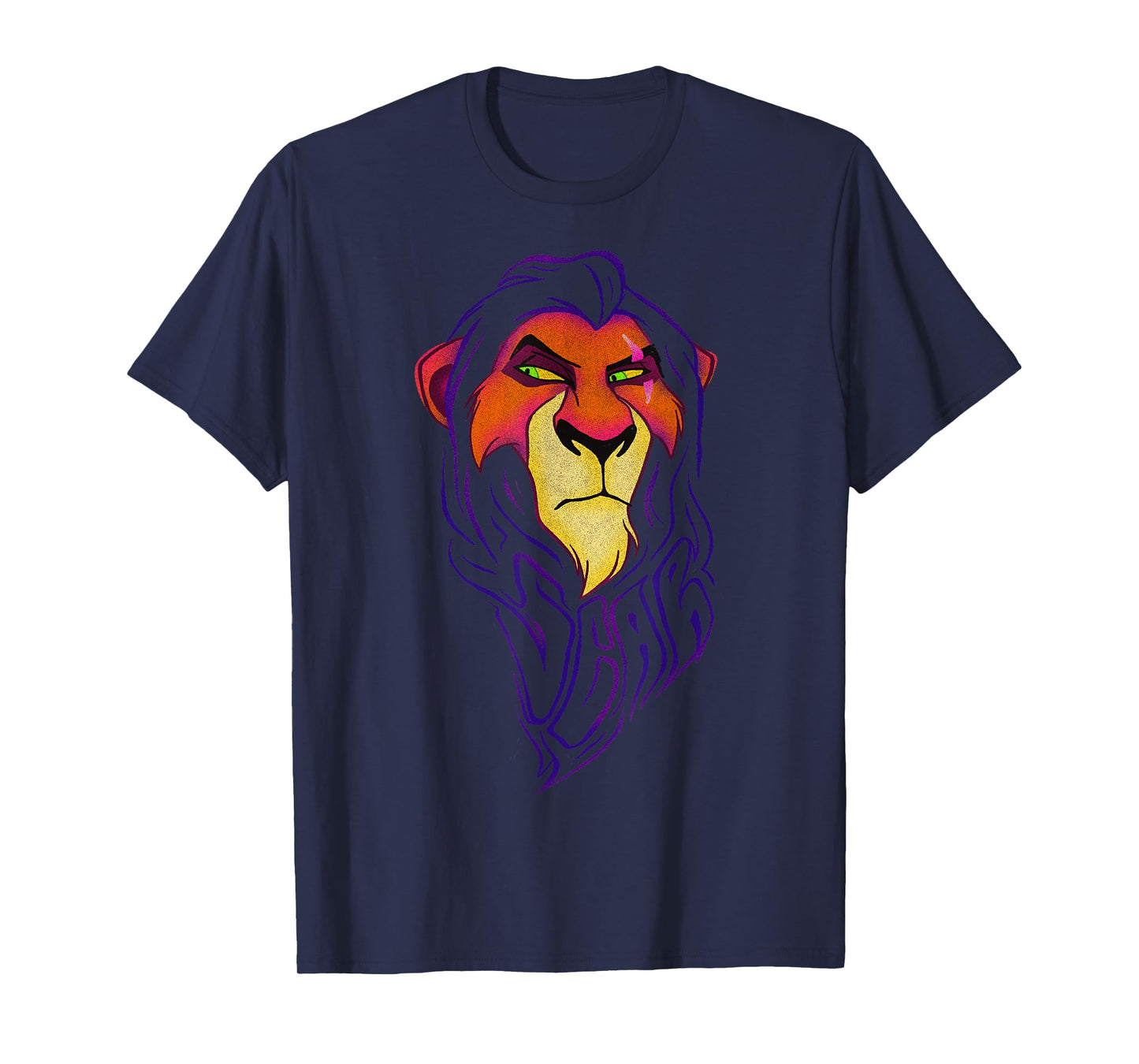 Disney Lion King Scar Long Mane Text T-Shirt