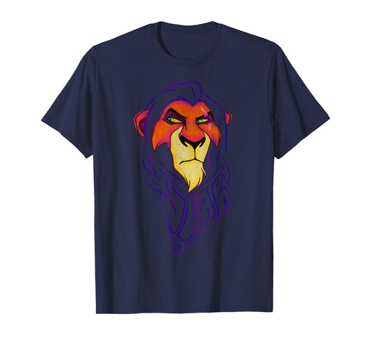 Disney Lion King Scar Long Mane Text T-Shirt