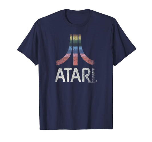 Atari Rainbow Vintage Washed Out Logo T-Shirt