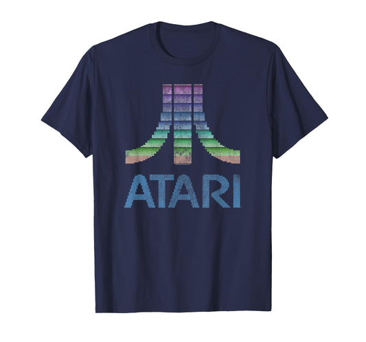 Atari 8-Bit Rainbow Retro Video Game Logo T-Shirt