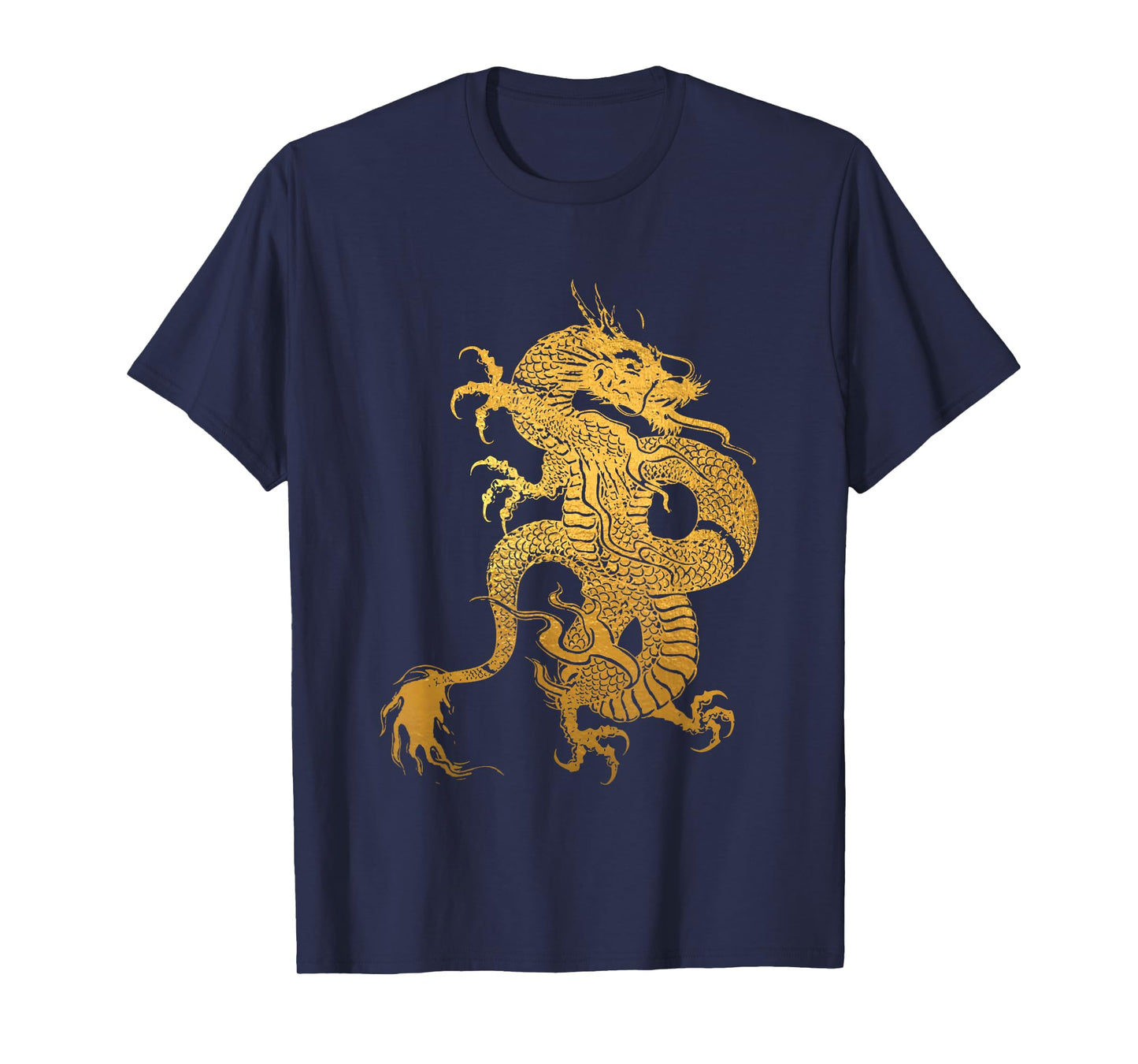 Traditional Chinese Yellow Dragon Tribal T-Shirt