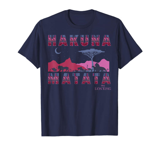 Disney The Lion King Hakuna Matata Moon and Mountains T-Shirt