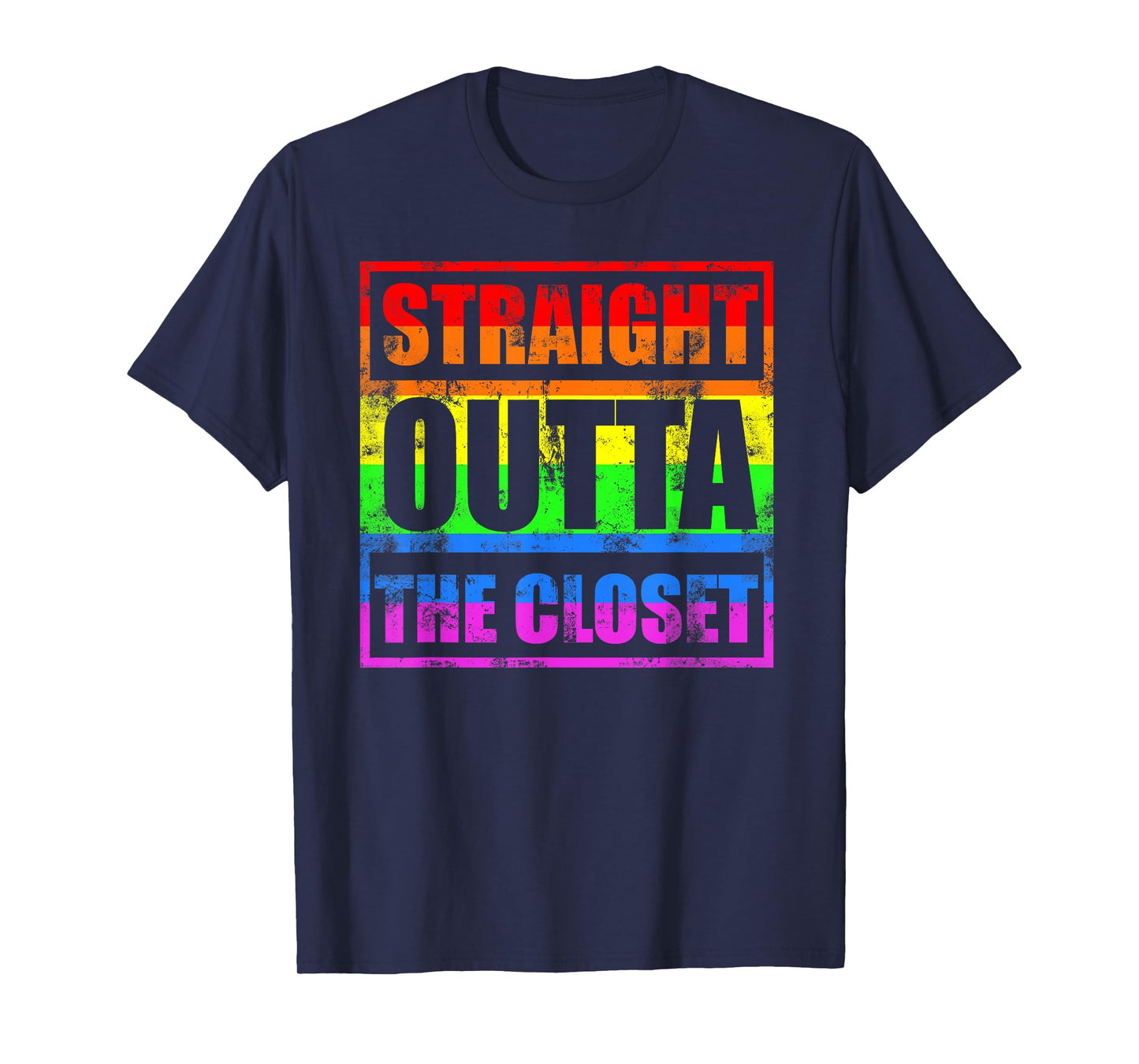 Straight Outta the Closet - LGBT Gay Pride T-Shirt