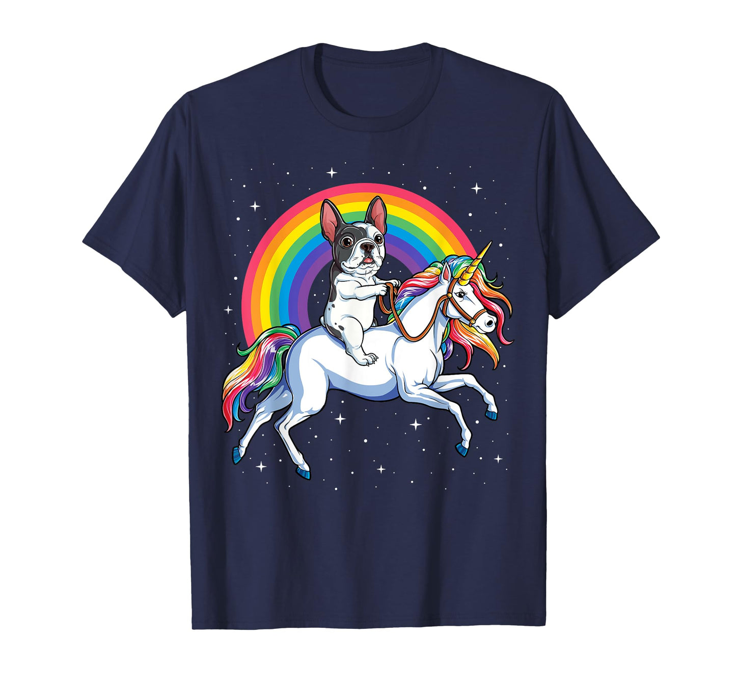 French Bulldog Unicorn Shirt Girls Space Galaxy Frenchicorn T-Shirt