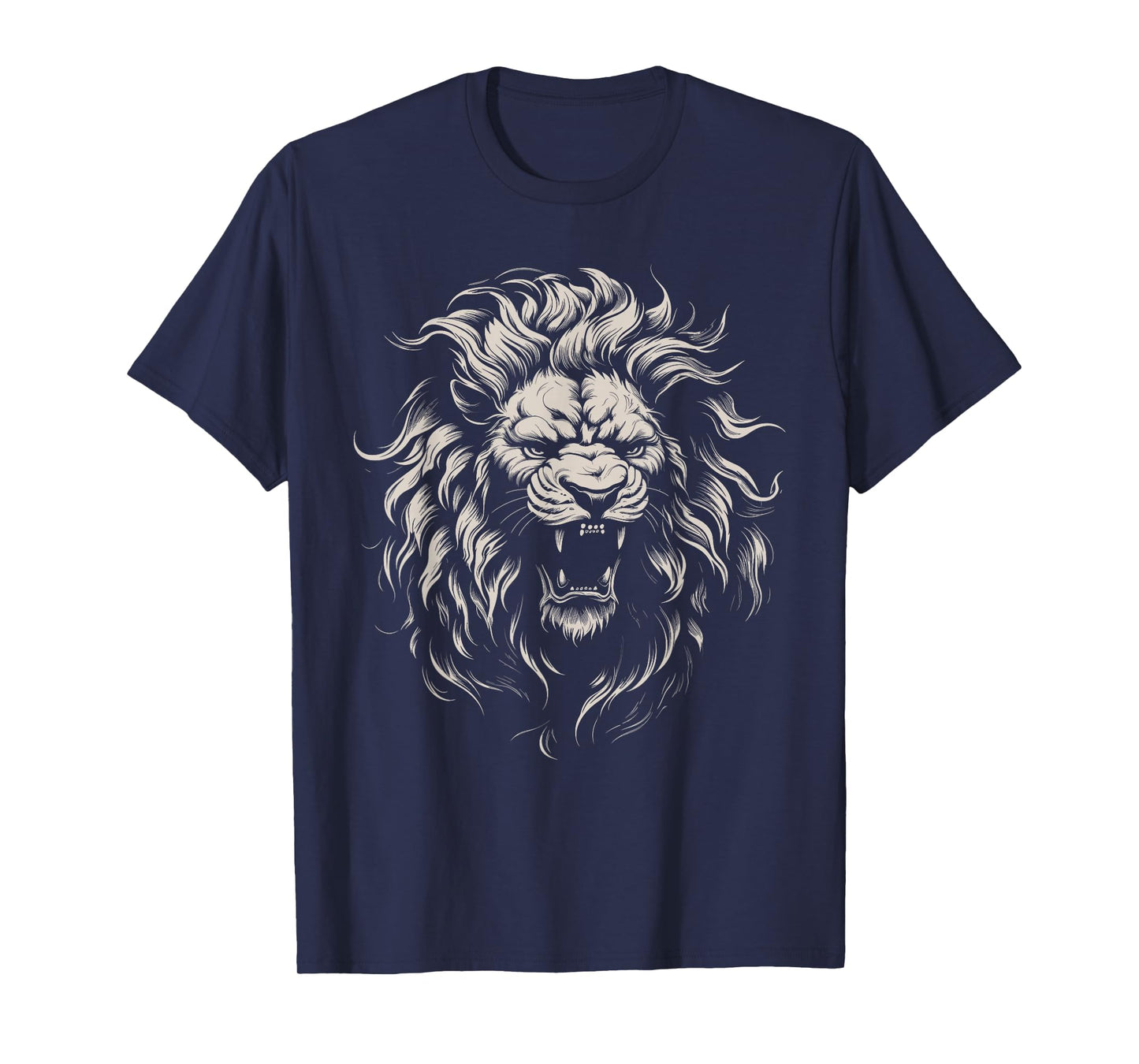 Lion Roar Head Art face for Lovers Lions King African Animal T-Shirt