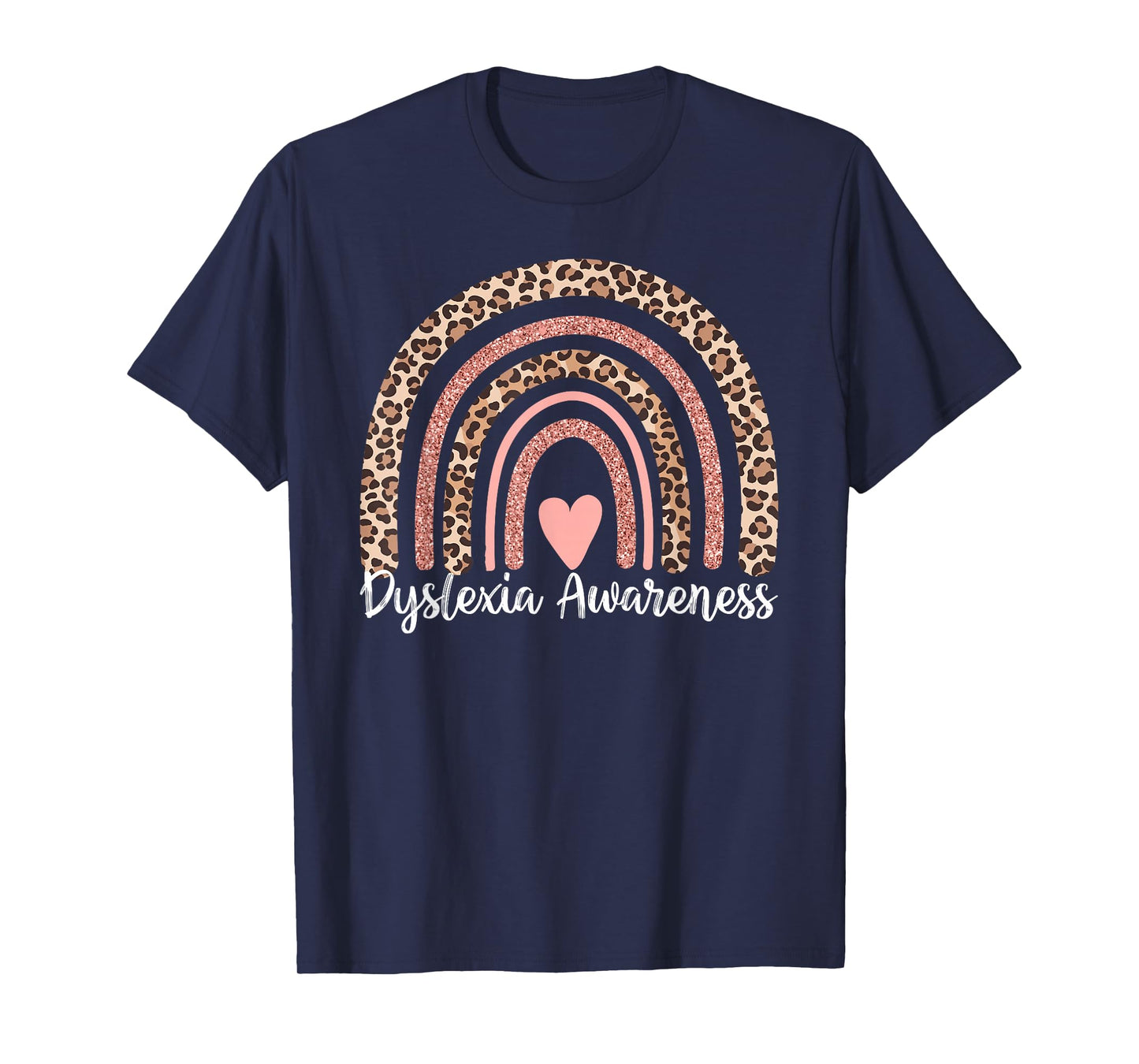 Leopard Rainbow Dyslexia Awareness T-Shirt
