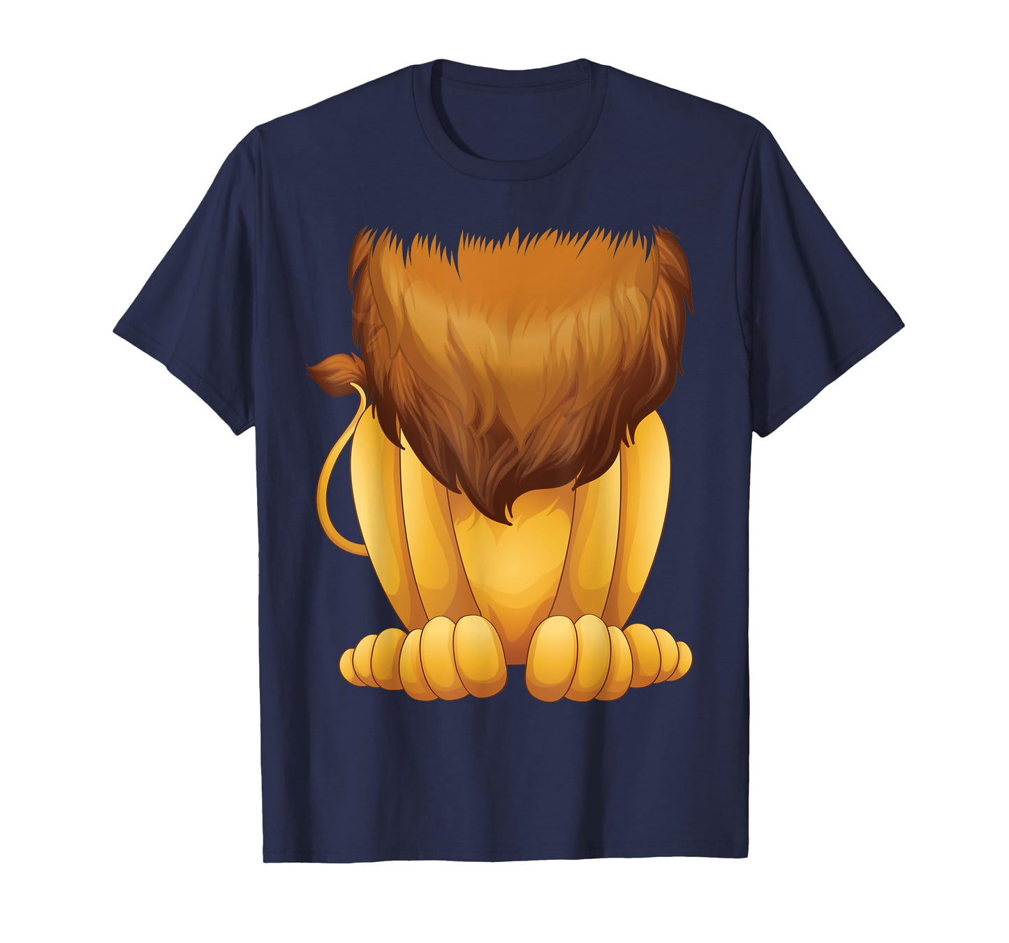 Cute Headless Lion Costume Halloween Funny Big Cat Mane Gift T-Shirt