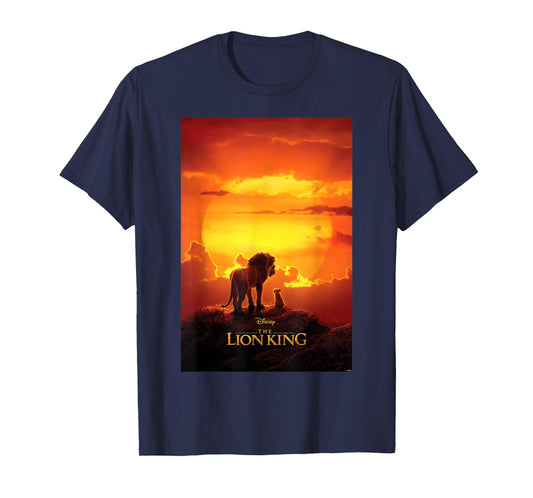 Disney The Lion King Live Action Mufasa Simba Sunset Poster T-Shirt