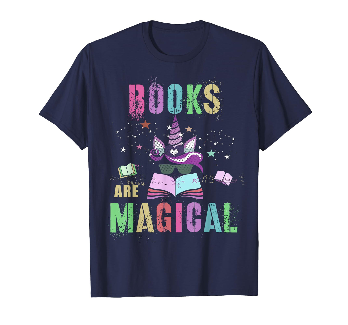 Funny BOOKS ARE MAGICAL I'm Unicorn School Library Squad Mom T-Shirt