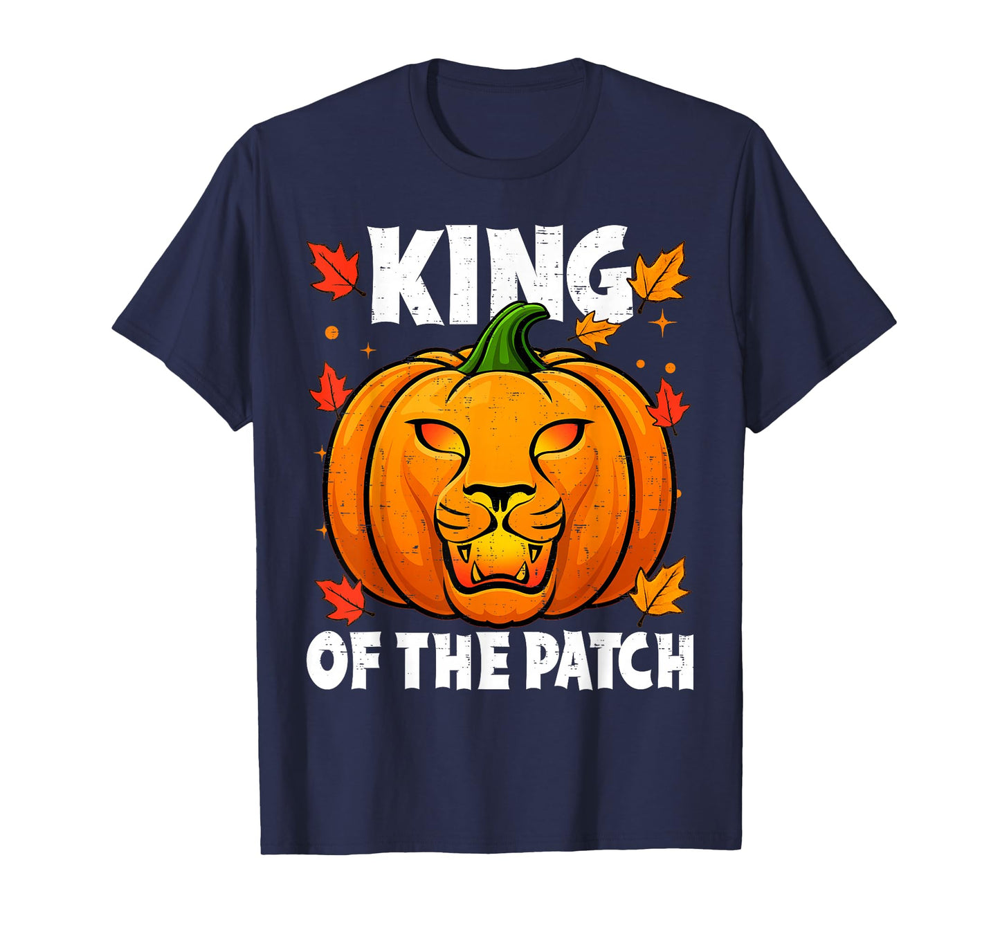 Halloween Lion Pumpkin King of The Patch Costume Men Kid Boy T-Shirt