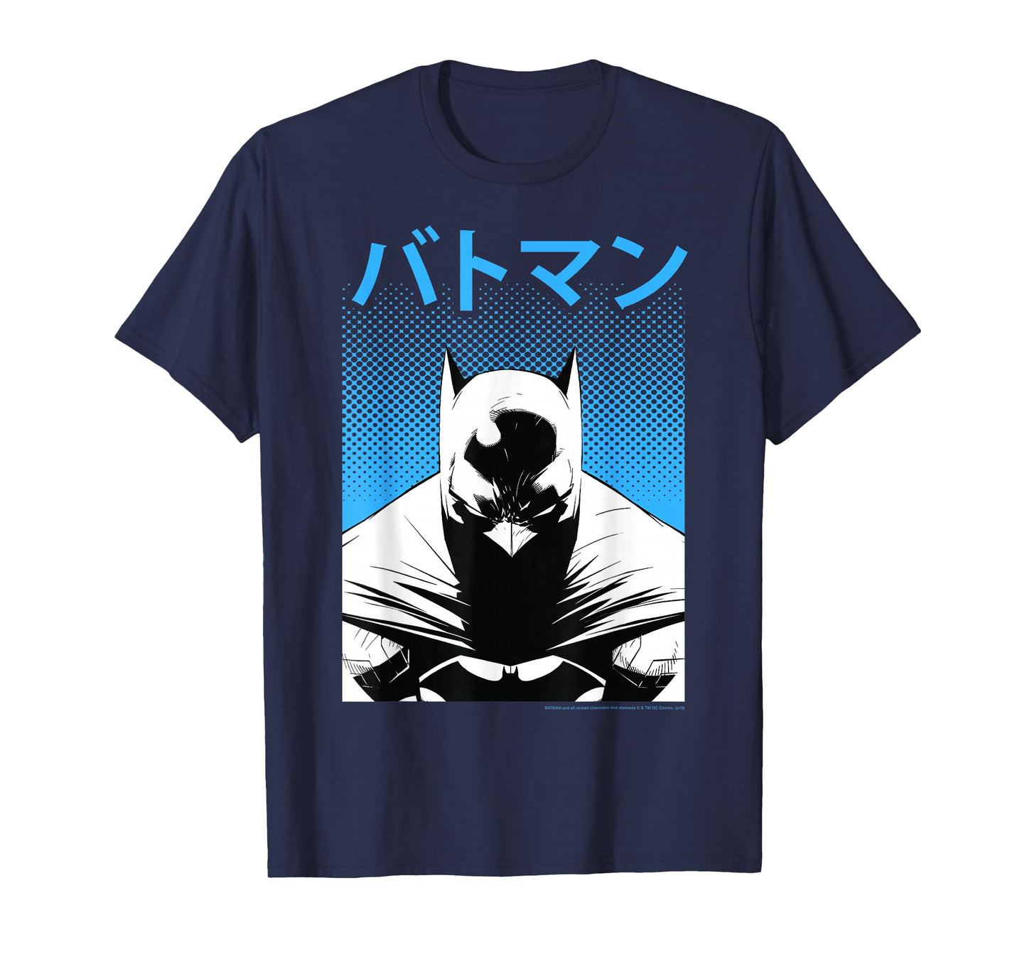 DC Comics Batman Dotted Background Kanji Portrait T-Shirt