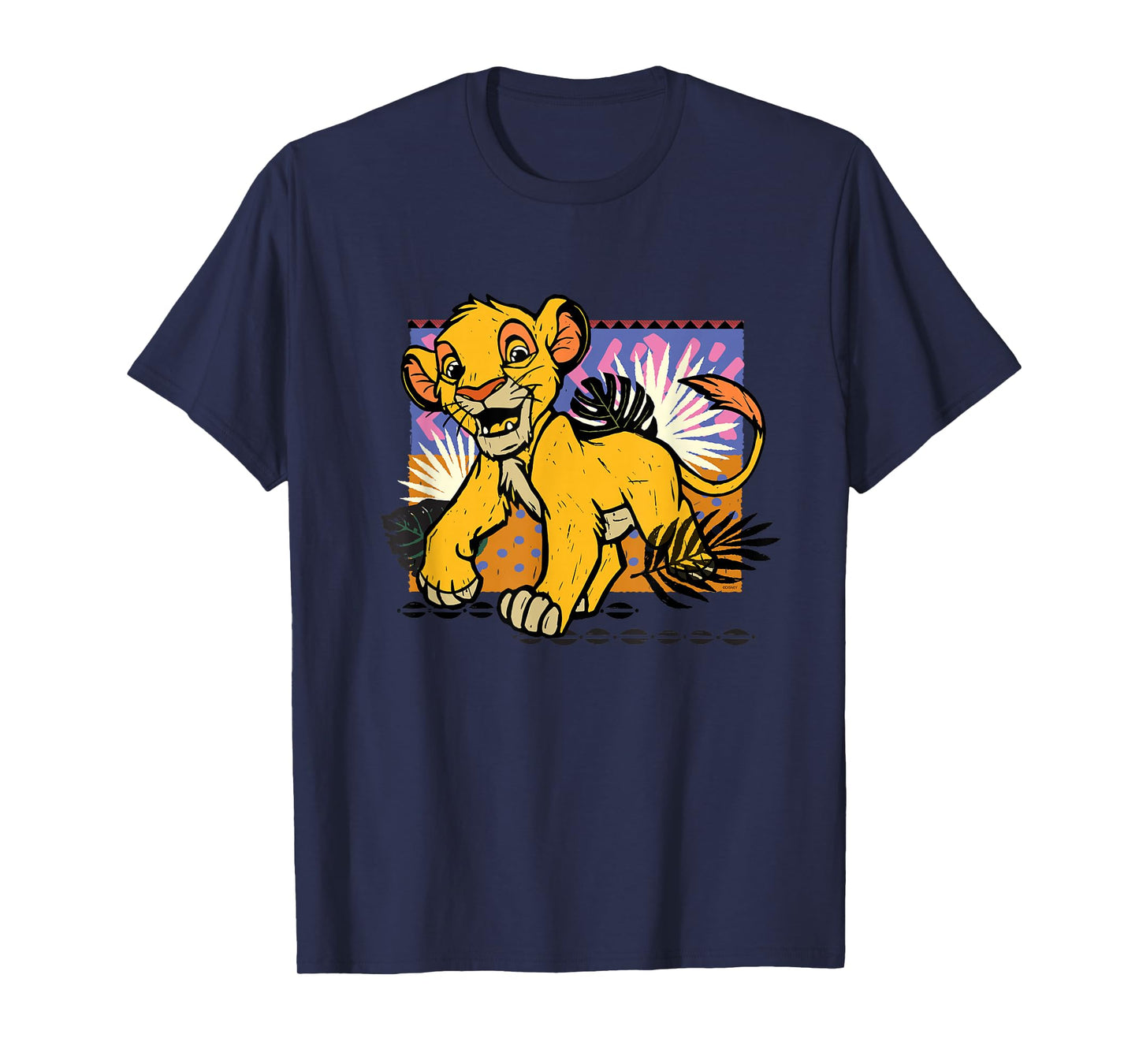 Disney The Lion King 30th Anniversary Wood Block Style Simba T-Shirt