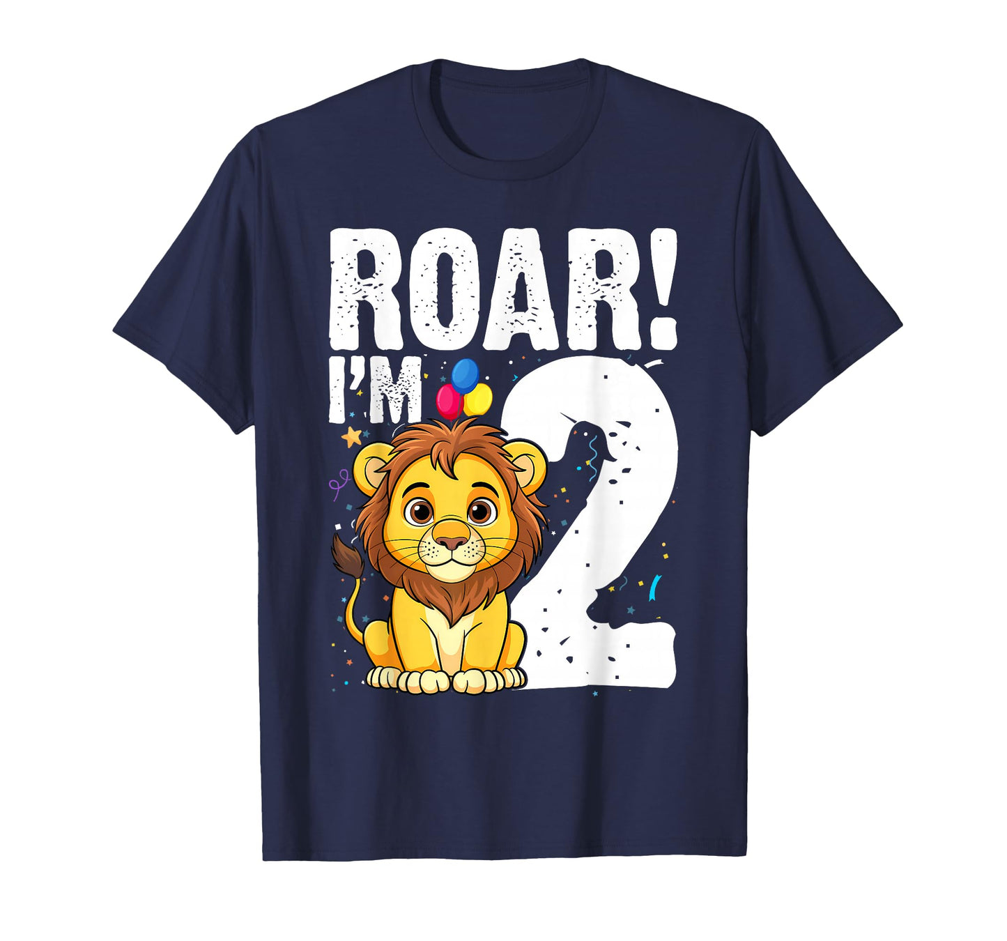 Children 2nd Birthday Lion 2 Years Old Boy Lion Animal King T-Shirt