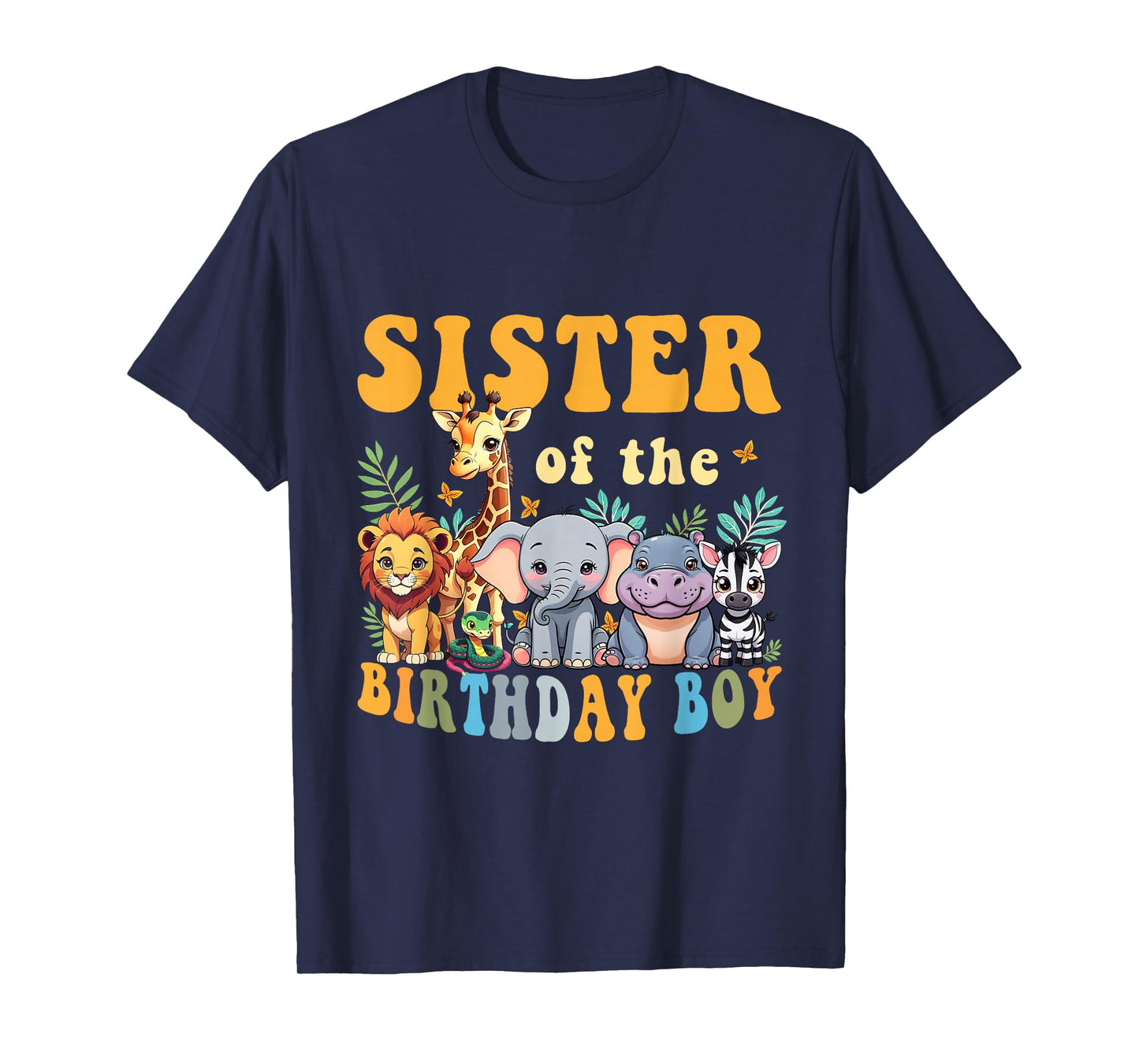 Sister of the Birthday Boy Kid Safari Jungle Animal Matching T-Shirt
