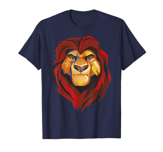Disney Lion King Low Poly Mufasa Portrait T-Shirt