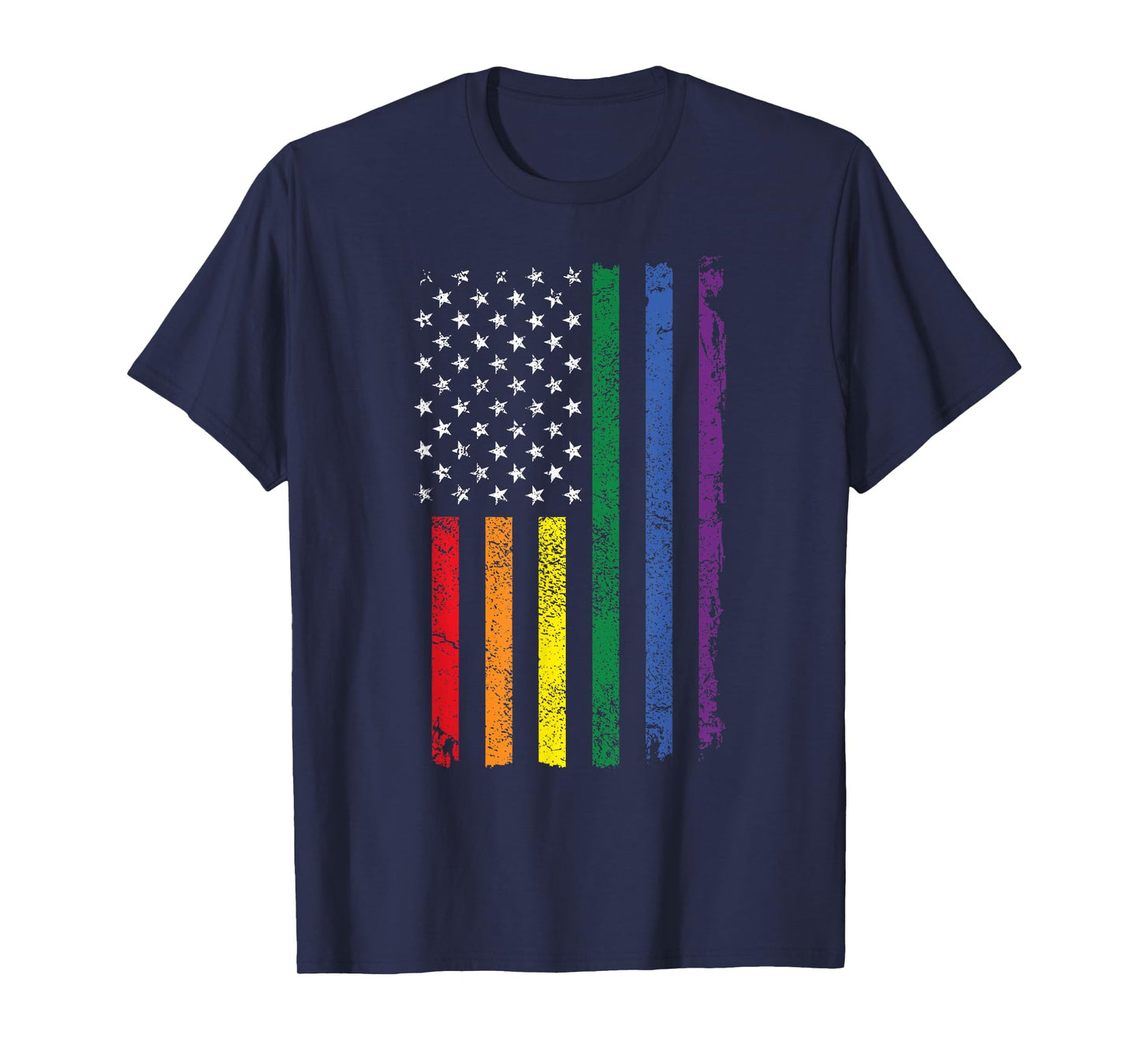 American Rainbow Flag LGBT Pride Tshirt T-Shirt