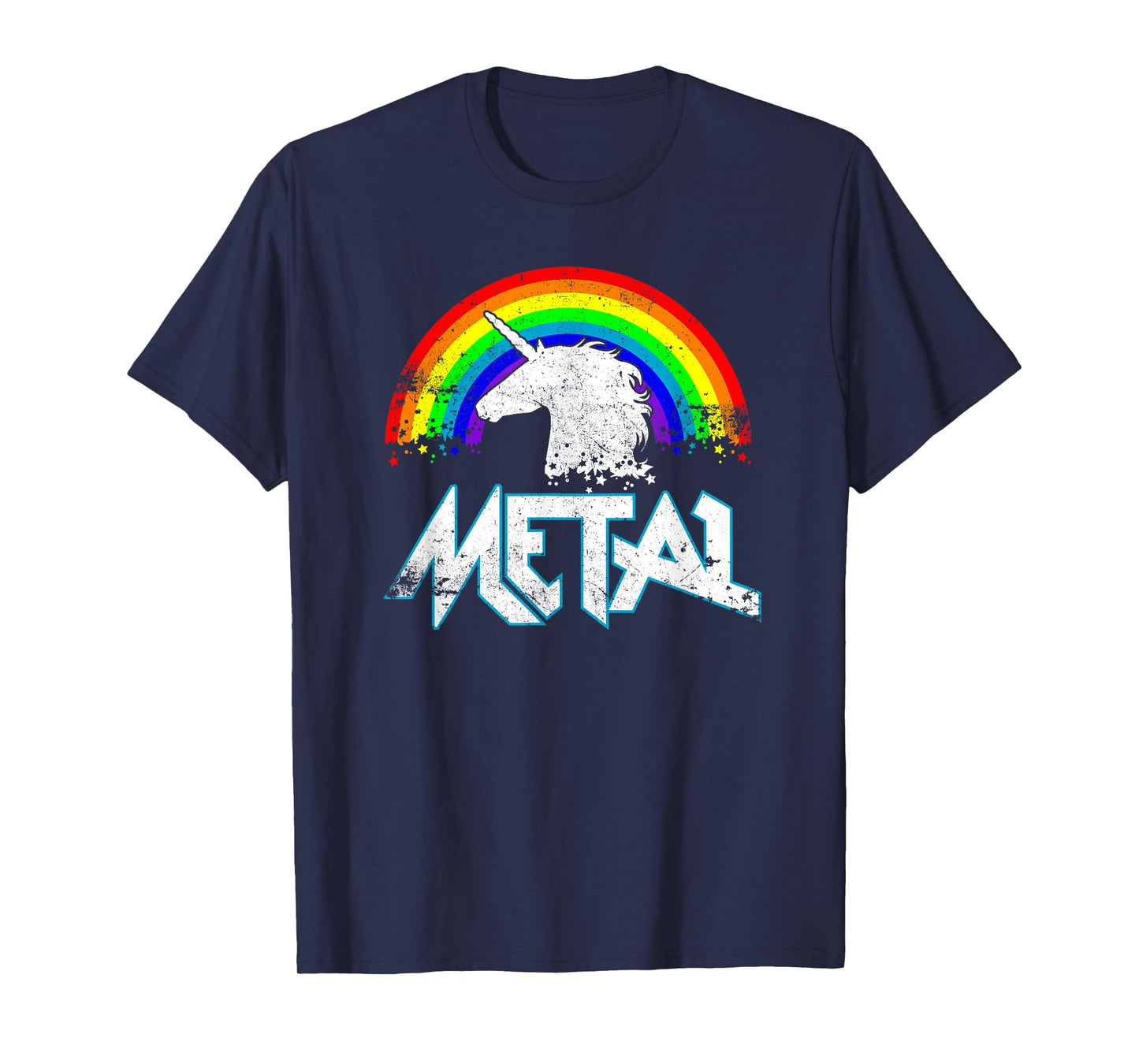 Metal Unicorn Funny Rocker Music Band Festival T Shirt Gift T-Shirt