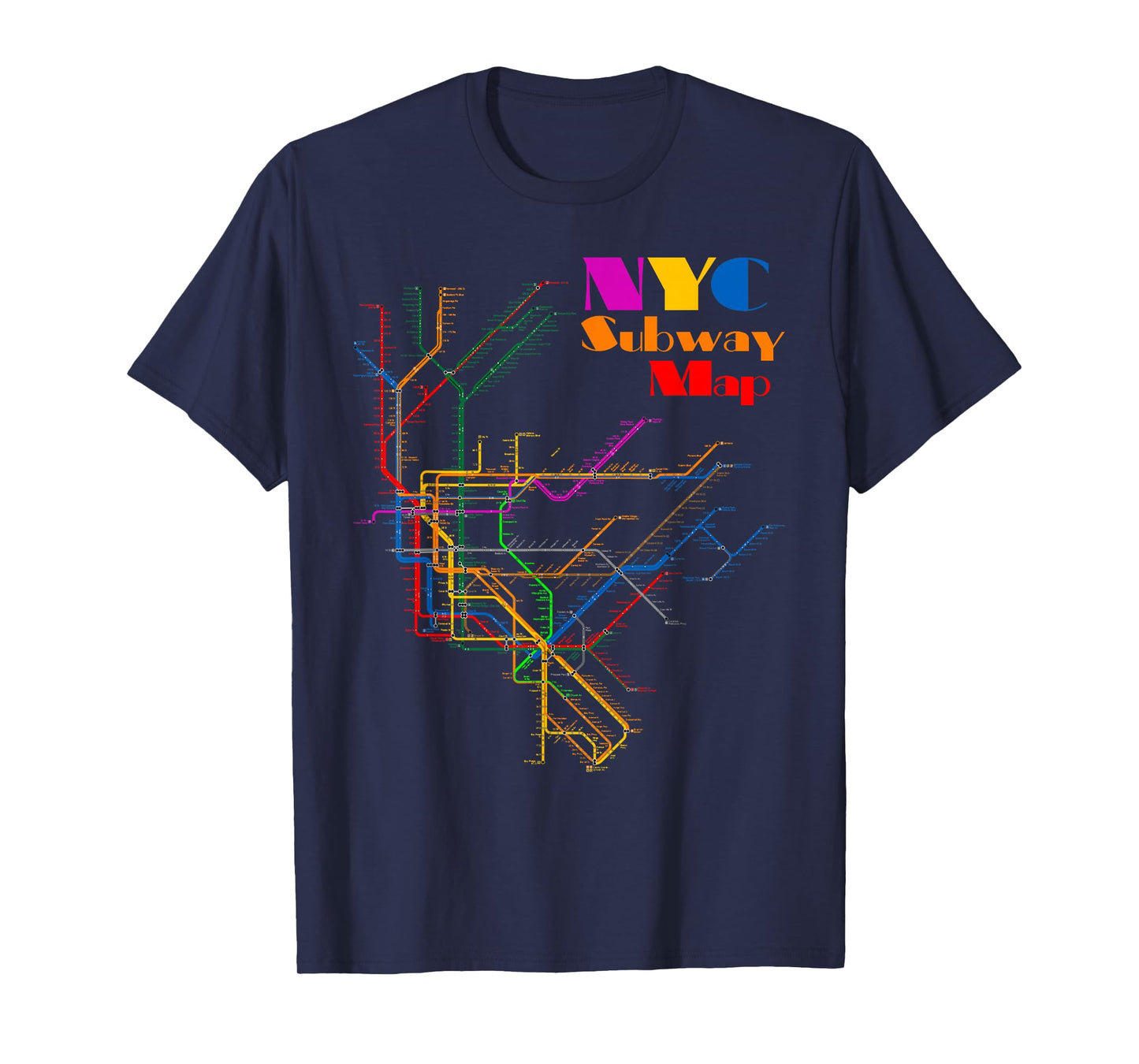 New York City Subway Map Shirt NYC Metro Map T-Shirt Gift T-Shirt