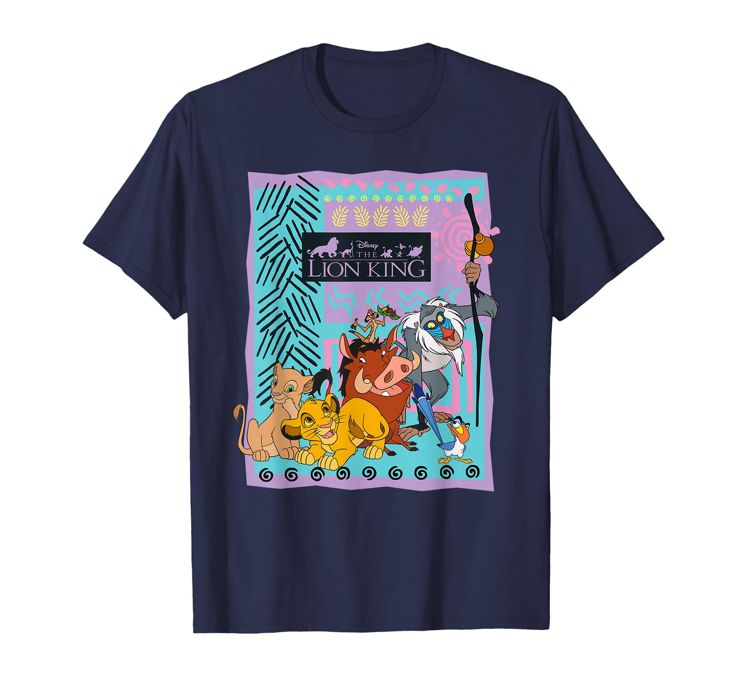 Lion King - Simba Nala Timon Pumbaa Zazu Rafiki Retro Group T-Shirt