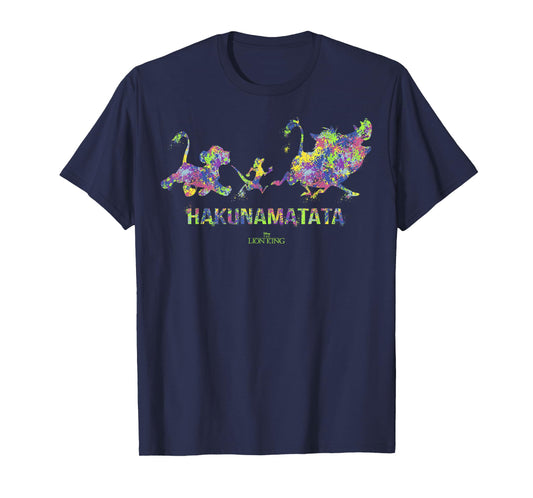 Disney The Lion King Hakuna Matata Paint Splatter Silhouette T-Shirt