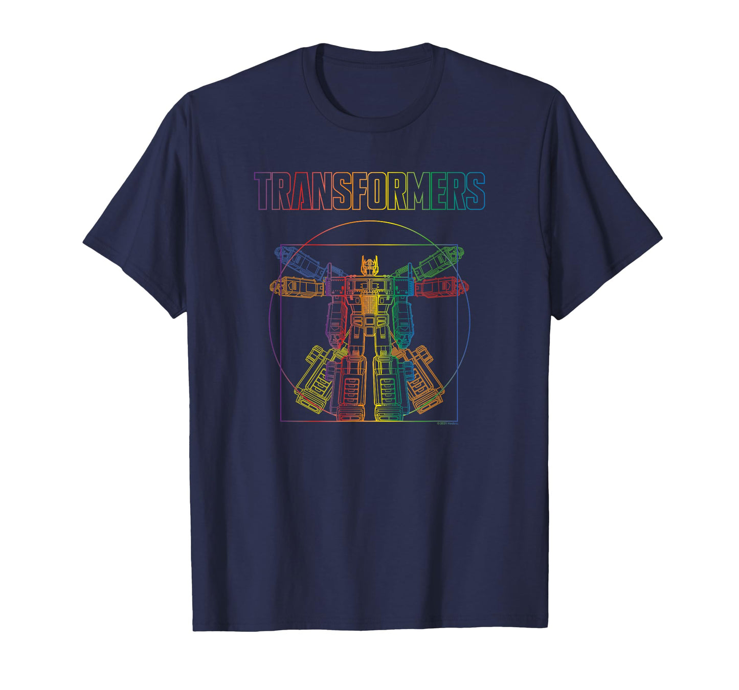 Transformers Pride Vitruvian Optimus Prime Logo T-Shirt
