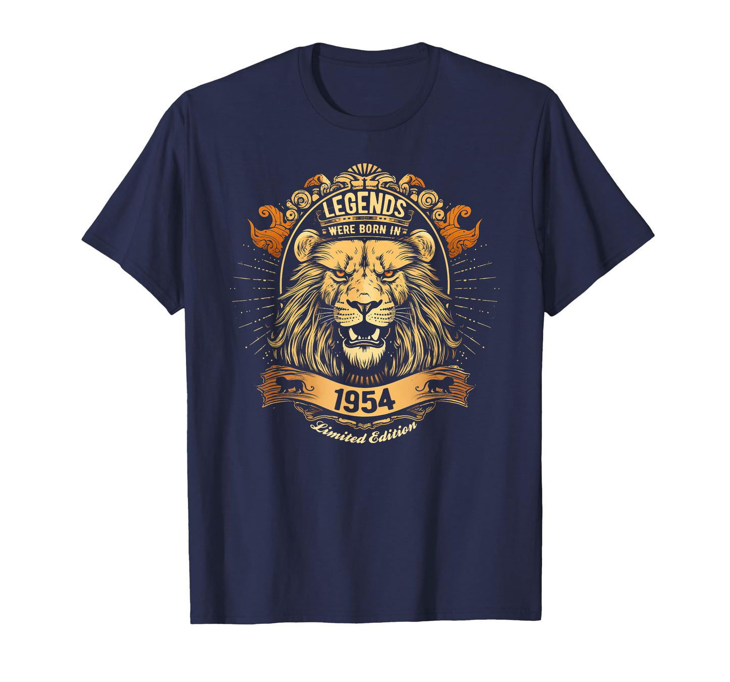 Legends Were Born In 1954 Lions Head 71st Birthday T-Shirt