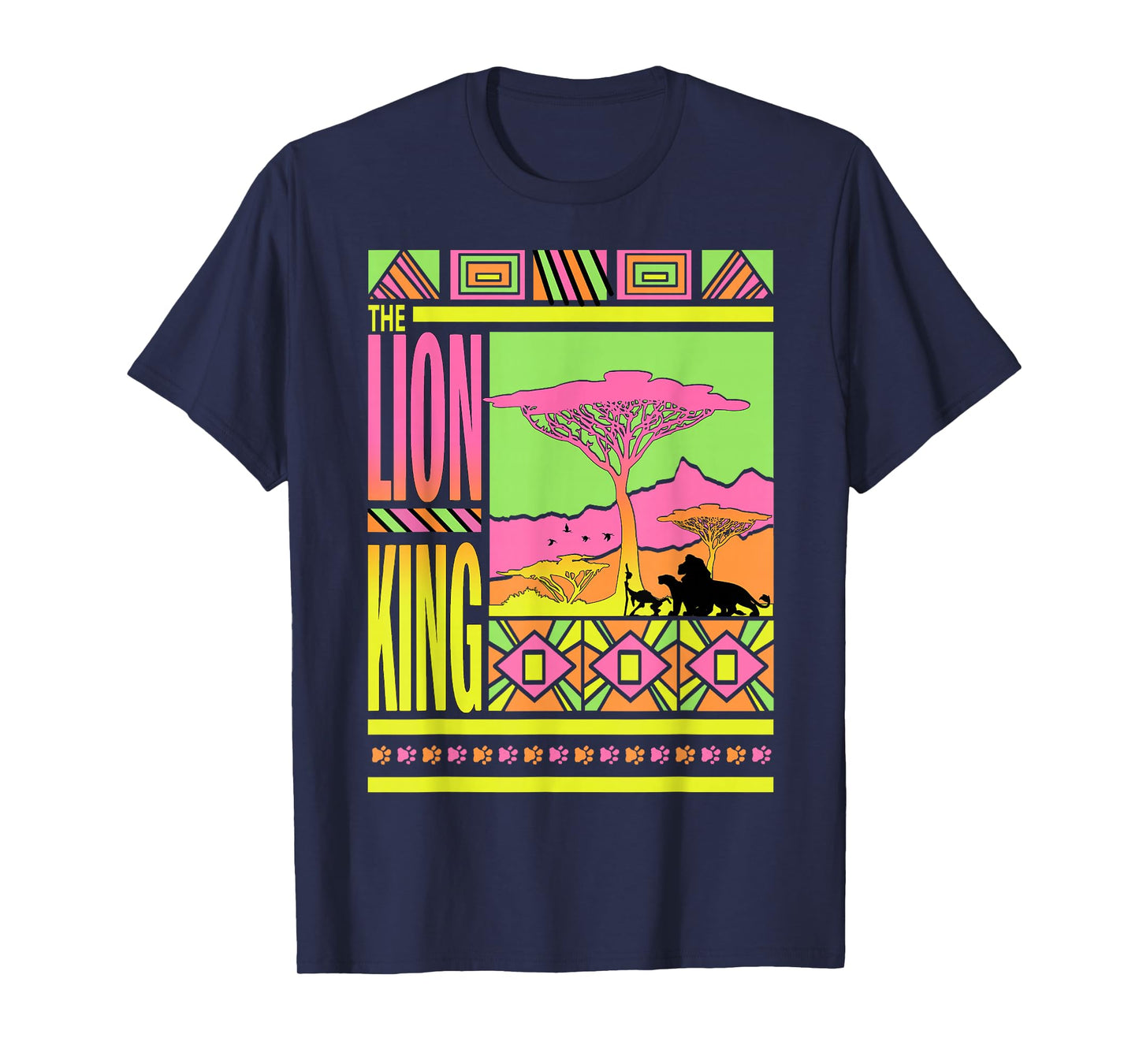 Disney Lion King Retro Geometric Style Poster T-Shirt