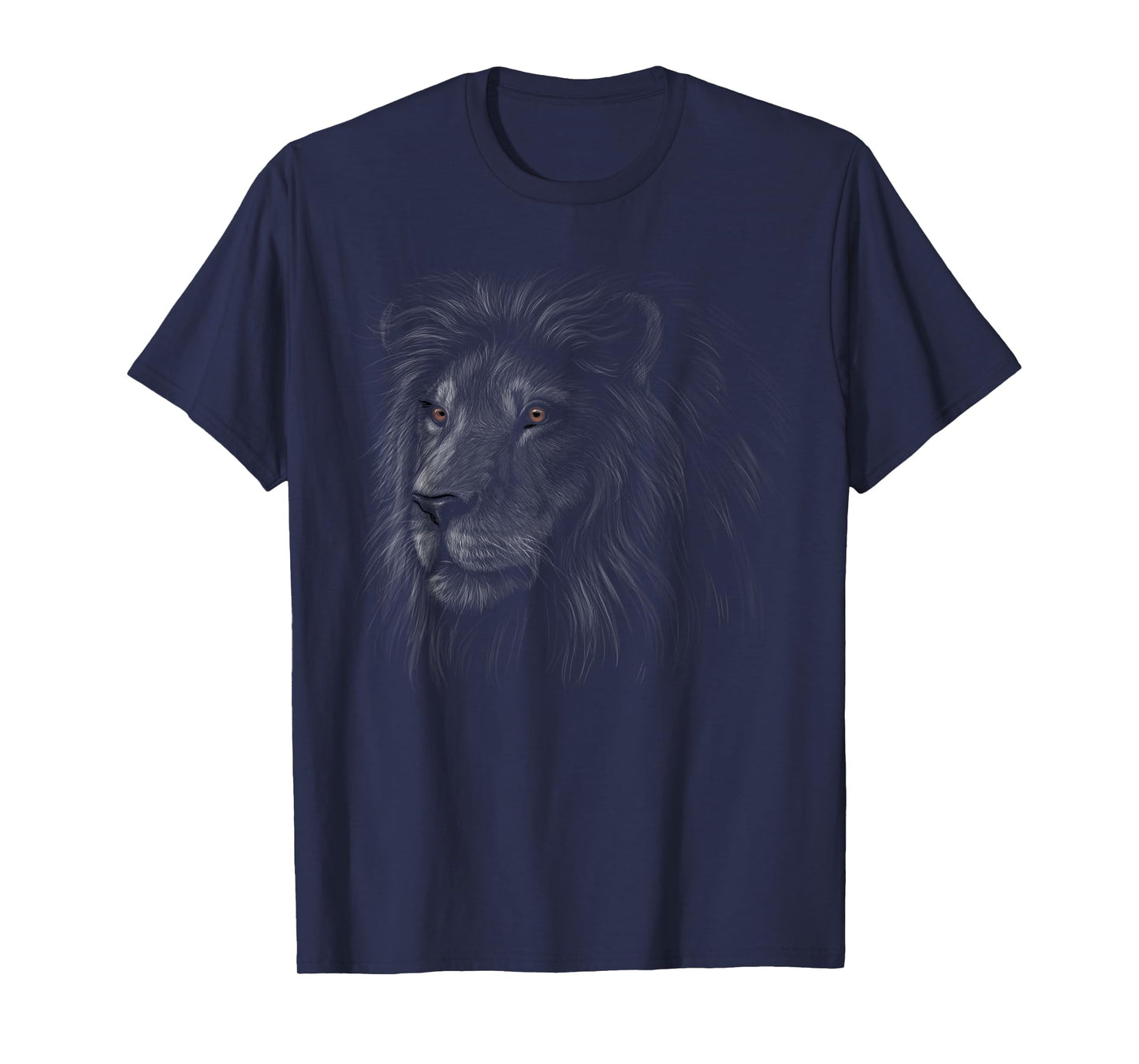 lion head black art gifts for lovers lions King of Animals T-Shirt