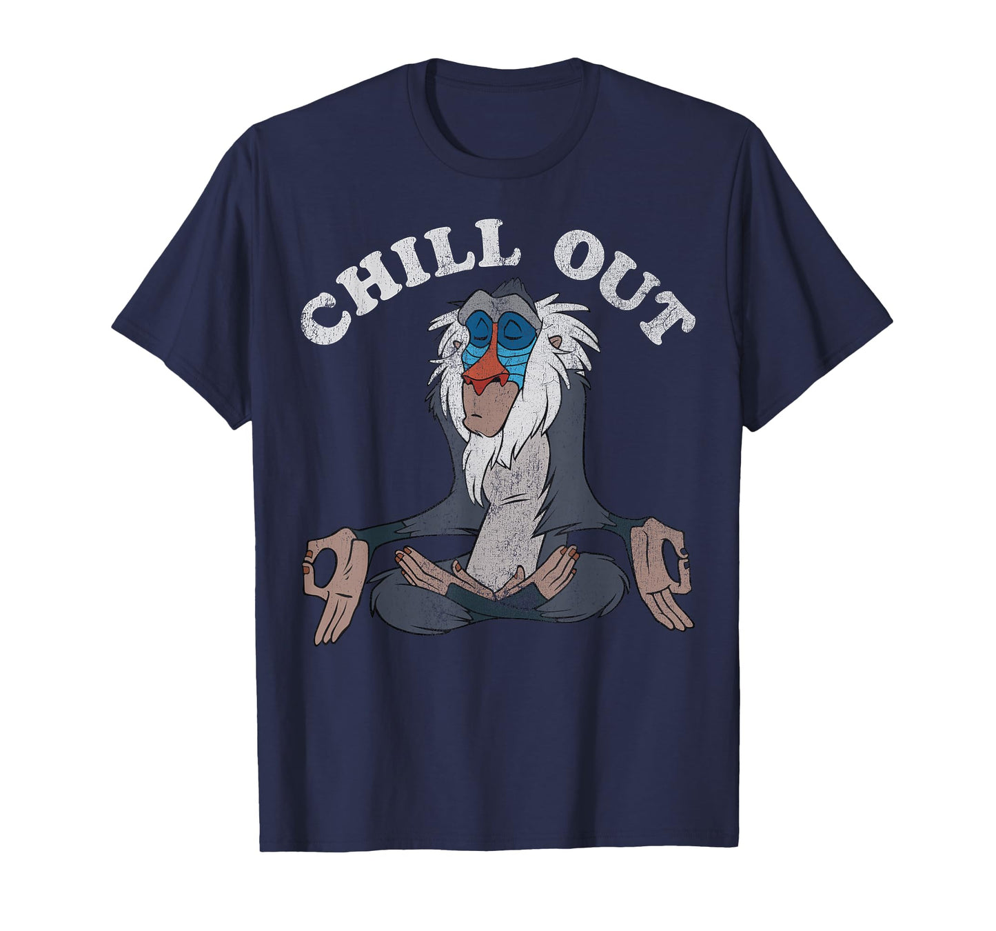 Disney Lion King Rafiki Chill Out Meditation Graphic T-Shirt