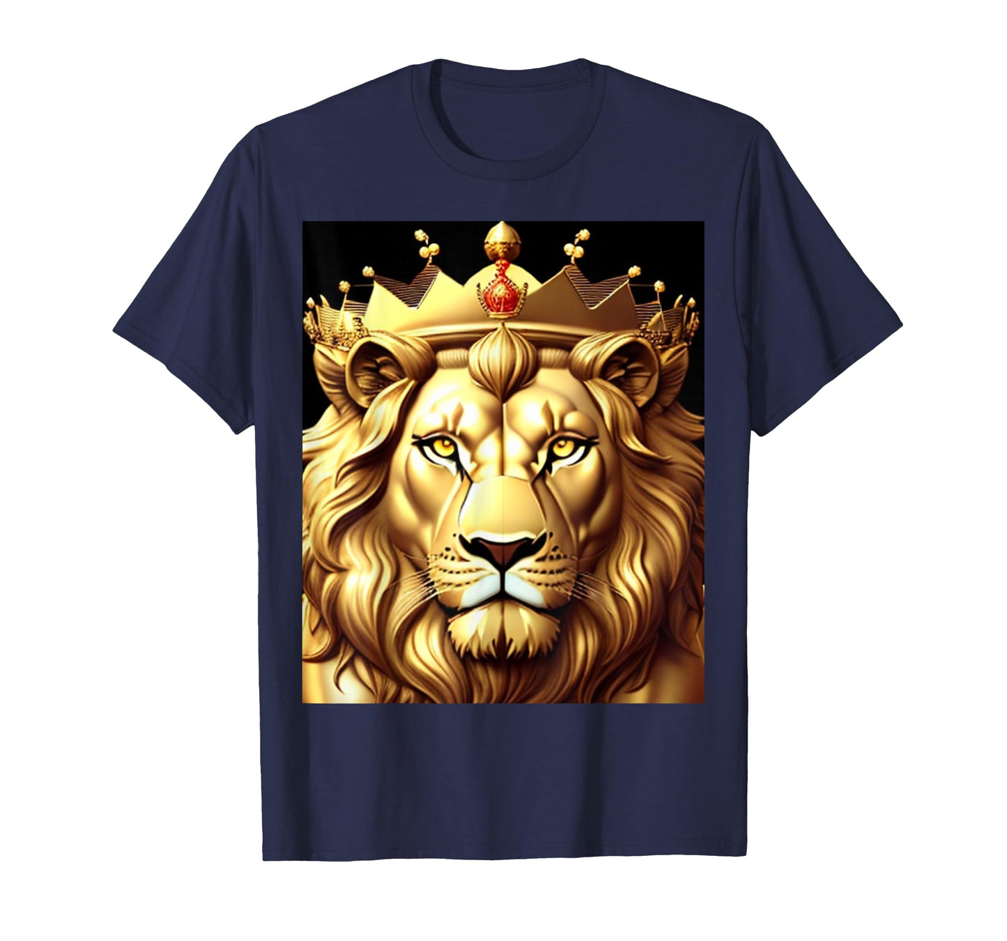 Crown King Lion Men Women Boys Girls Kids Teens Lion T-Shirt