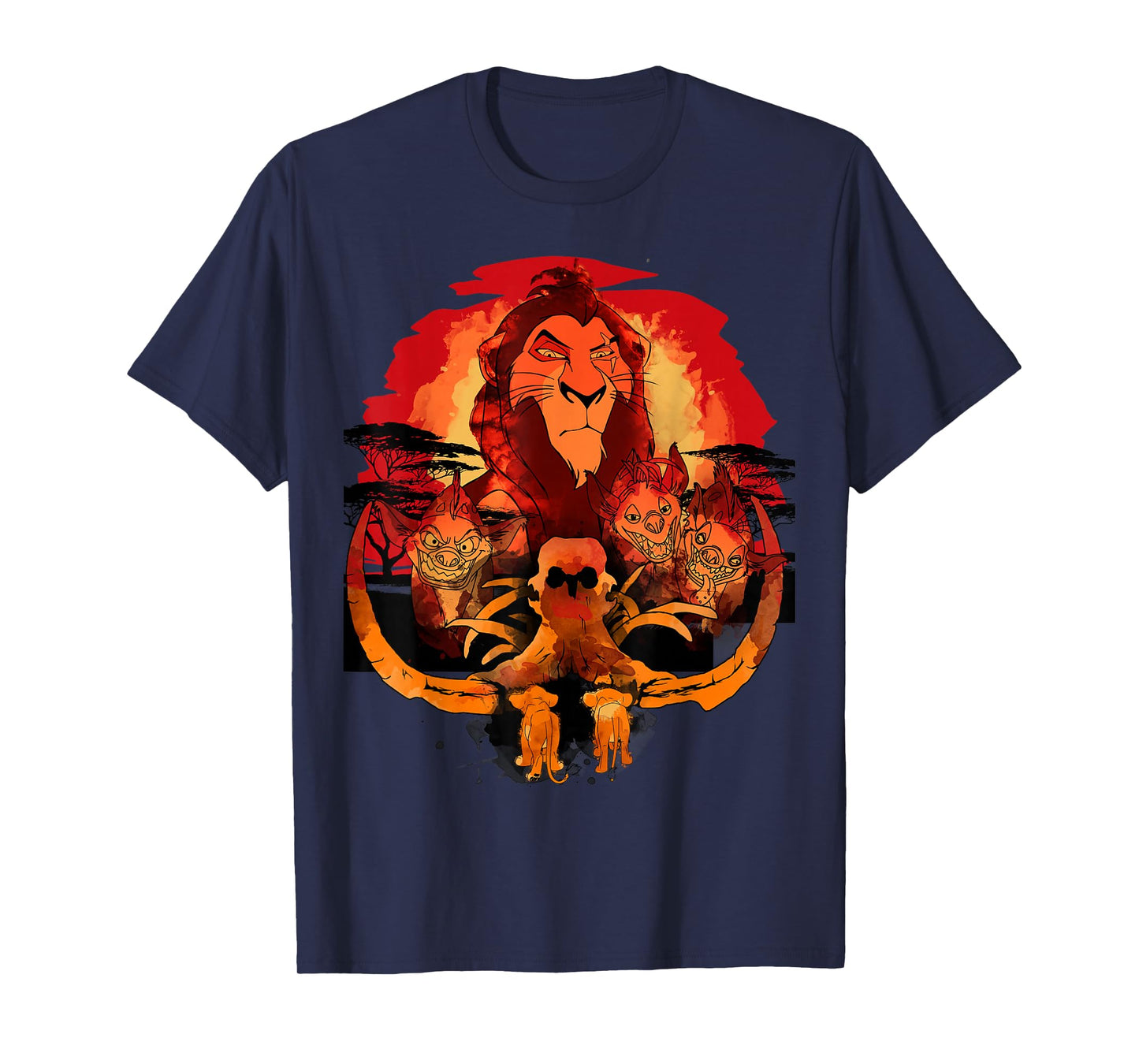 Disney Lion King Scar Watch Simba Nala Dark Watercolor T-Shirt