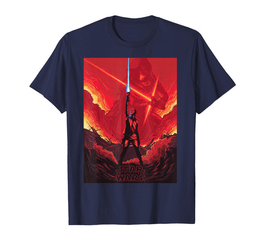 Star Wars Last Jedi Rey Saber Reach Red Poster T-Shirt T-Shirt