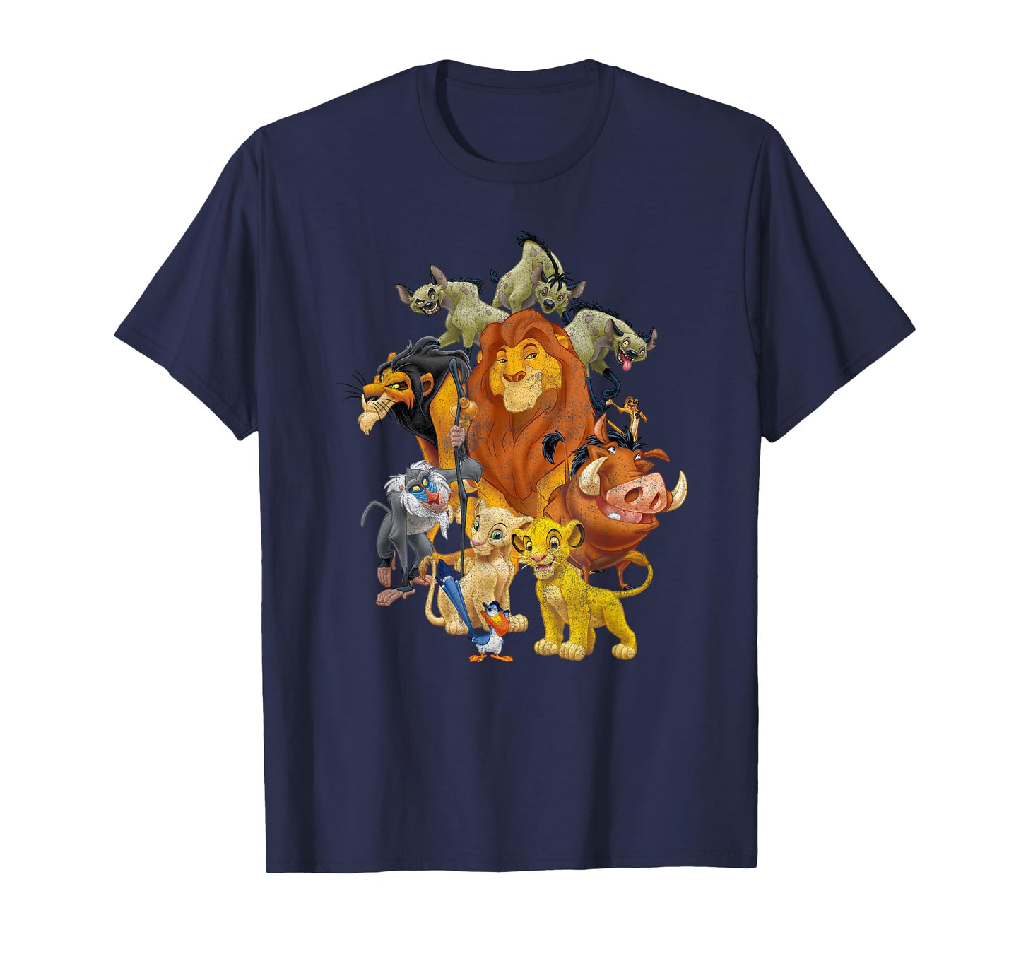 Disney The Lion King Main Characters Distressed Group Shot T-Shirt