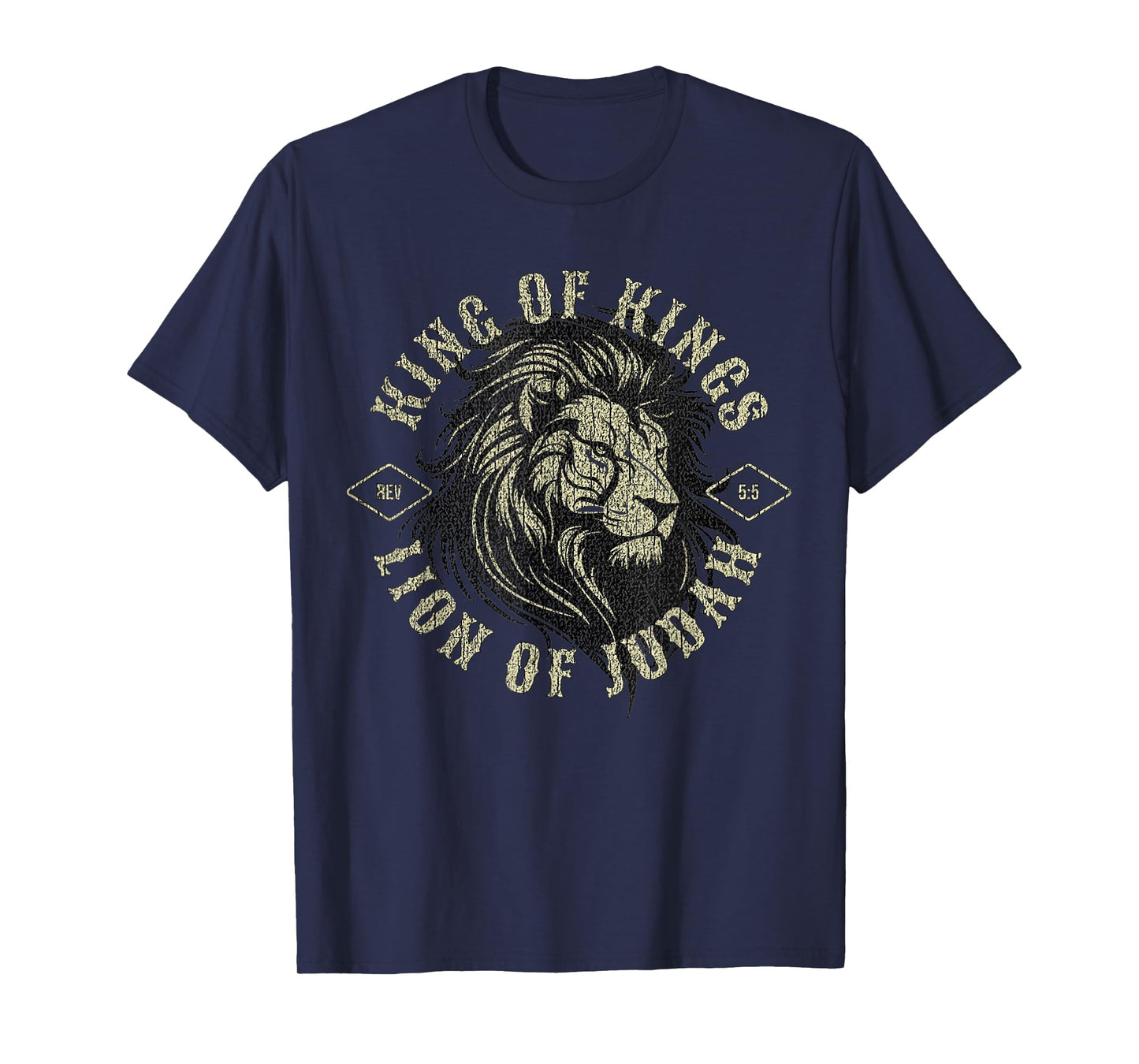 King of Kings Lion of Judah Christian Faith Religious Design T-Shirt