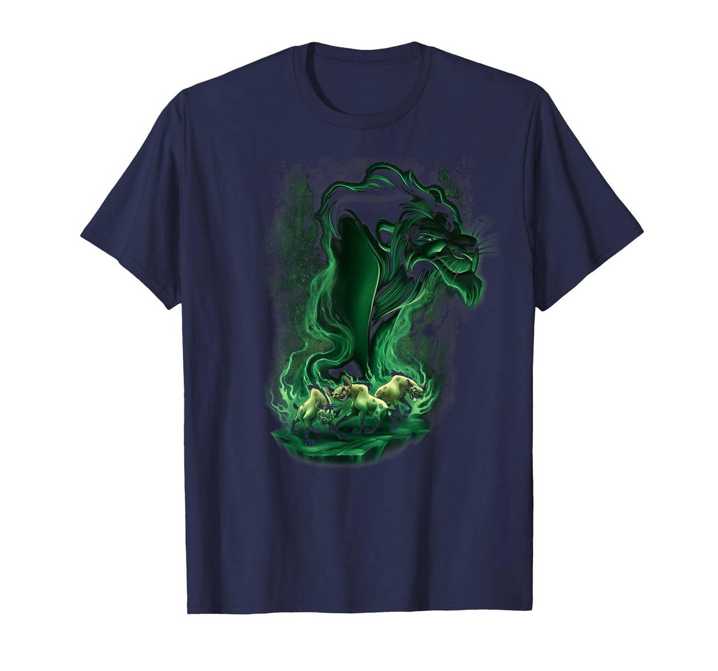 Disney The Lion King Scar & Hyenas Green Smokey Portrait T-Shirt