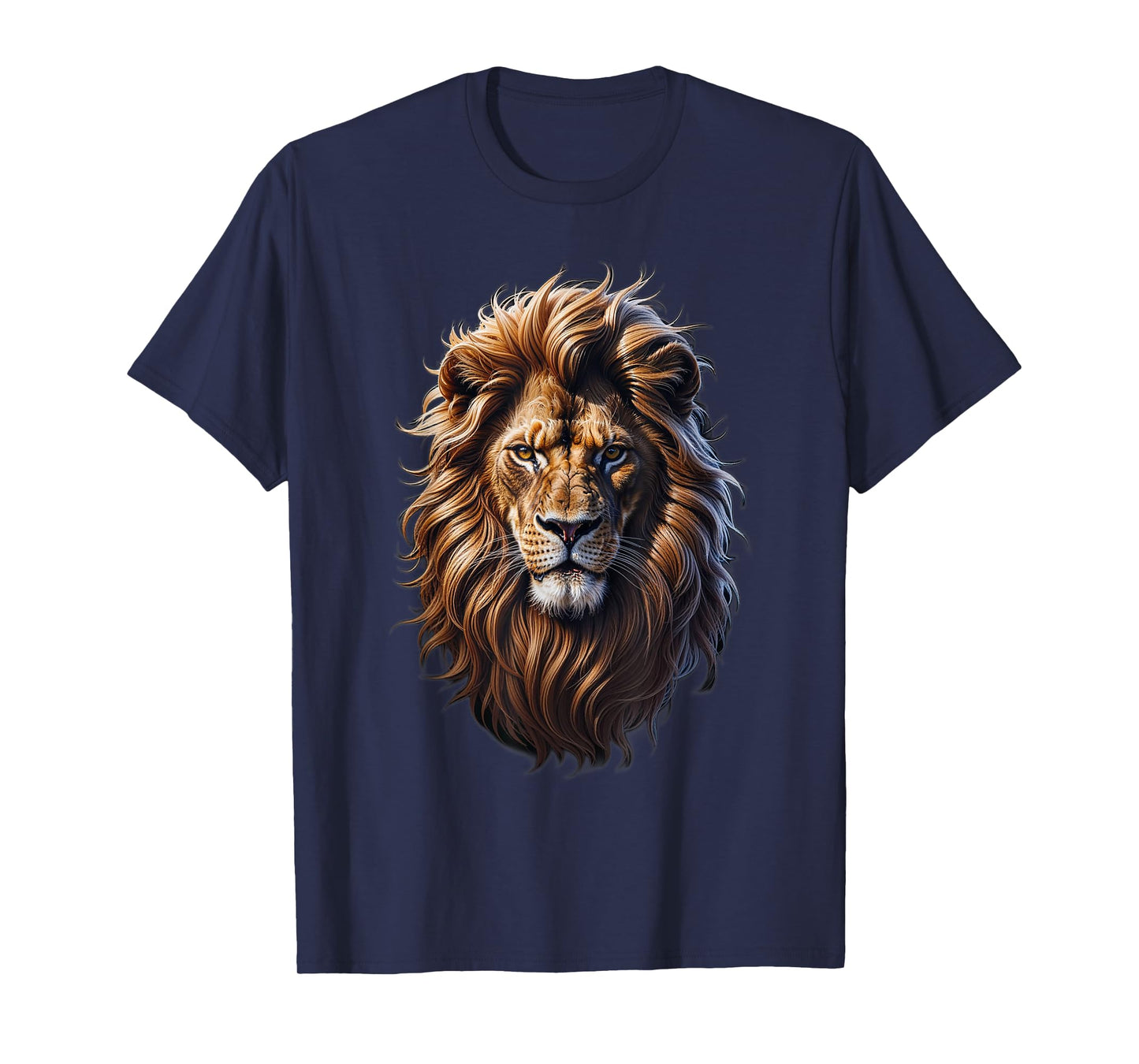 Majestic and Realistic Lion Face T-Shirt