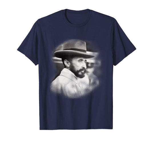 Selassie shirt Ethiopian Emperor Haile Selassie Face T shirt T-Shirt
