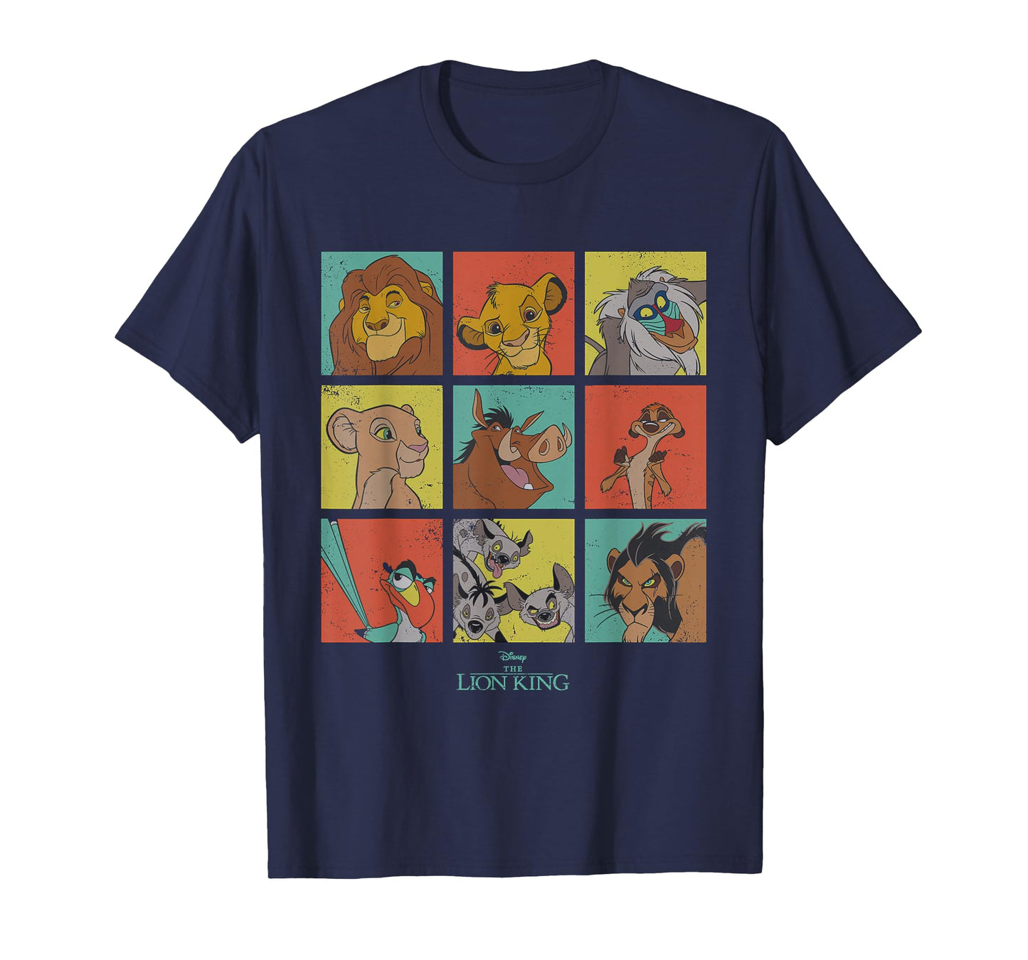 Disney The Lion King Characters 90s Grid T-Shirt