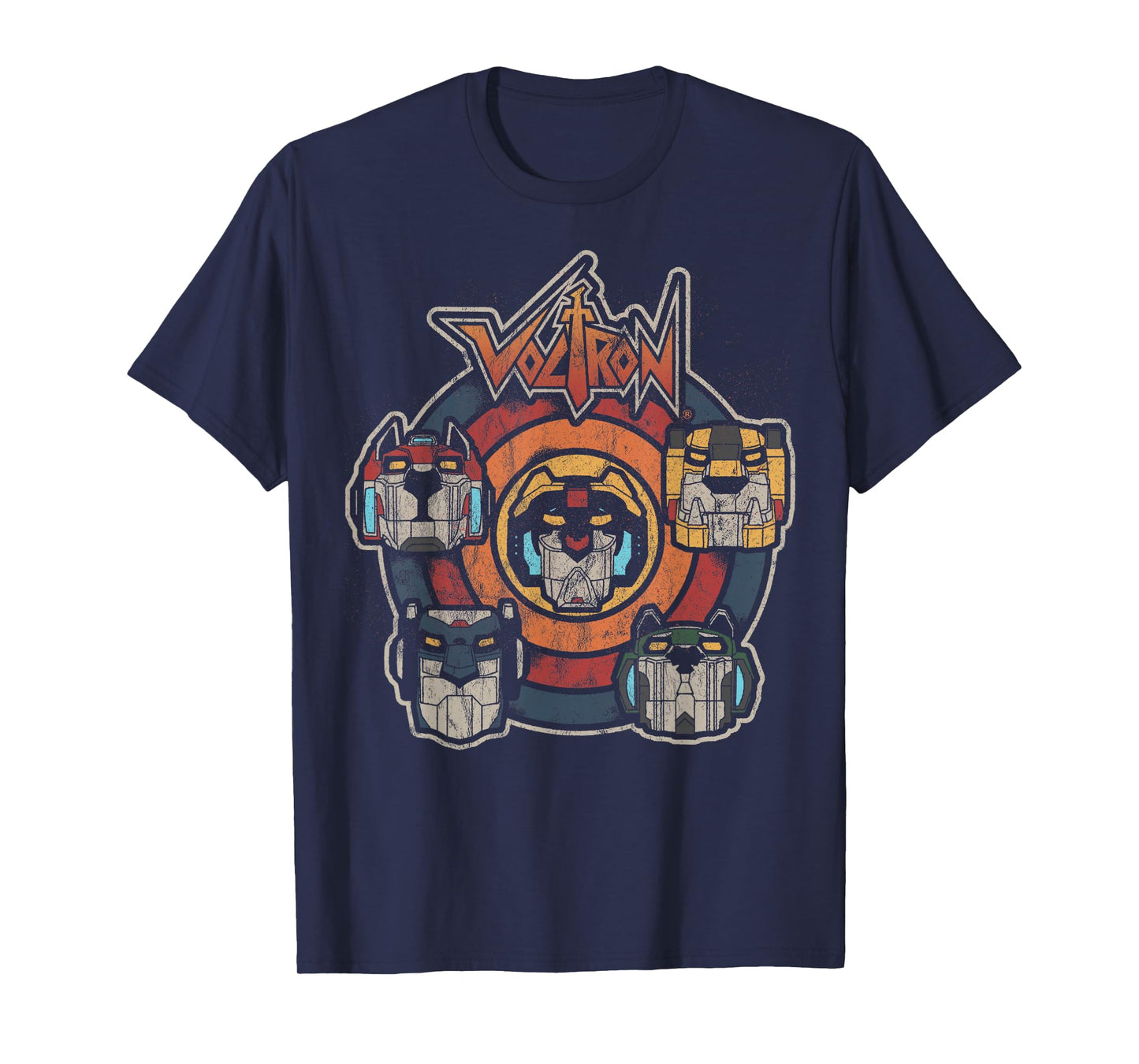 Voltron Defender of The Universe Retro Lion Circle T-Shirt