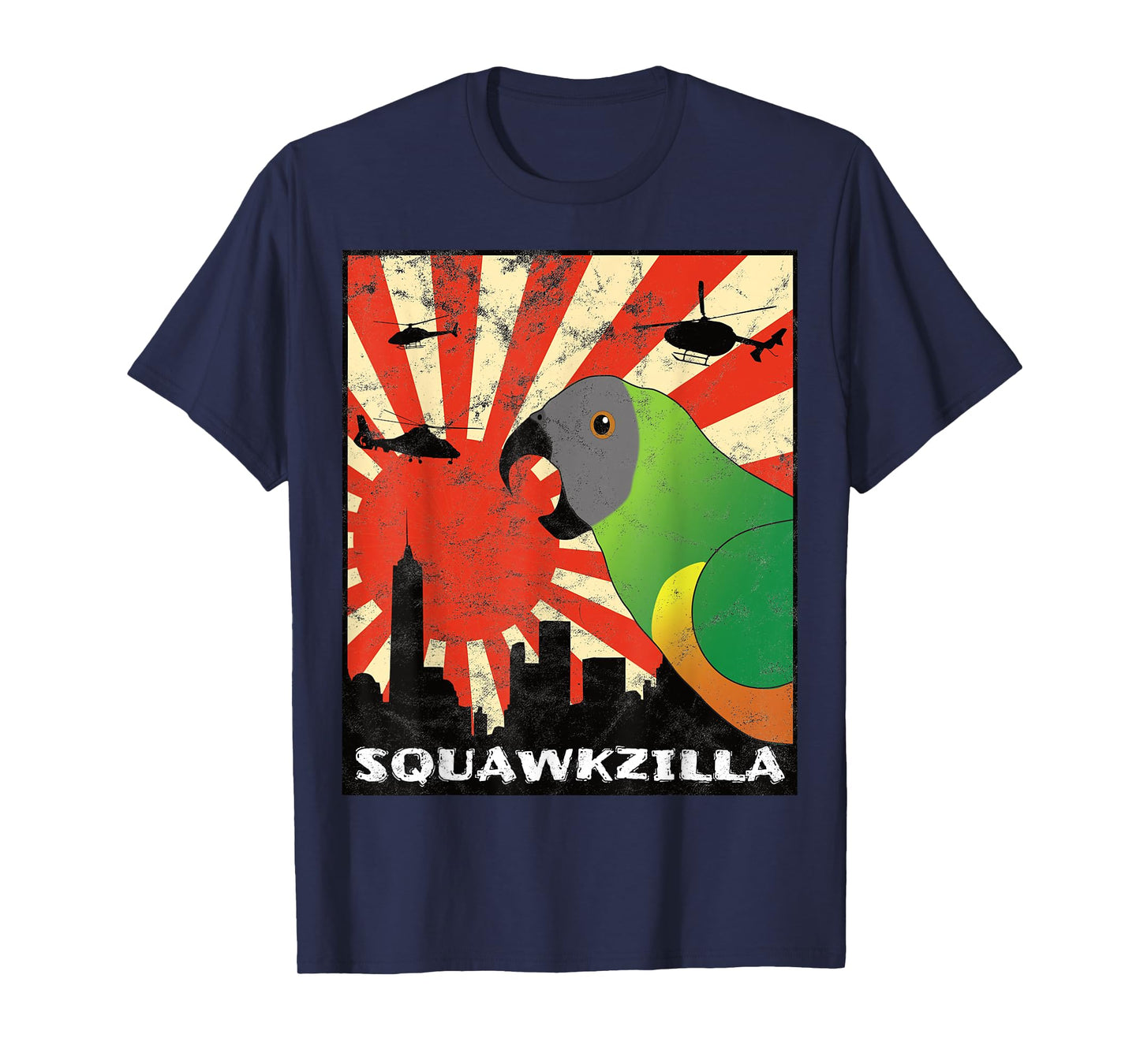 Squawk Zilla Senegal Parrot Squawking Kawaii T-Shirt