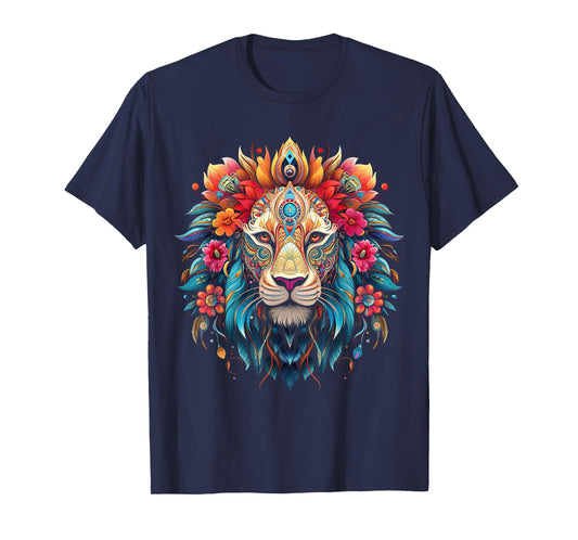 Lion colorful lions From Africa Day of the Dead T-Shirt