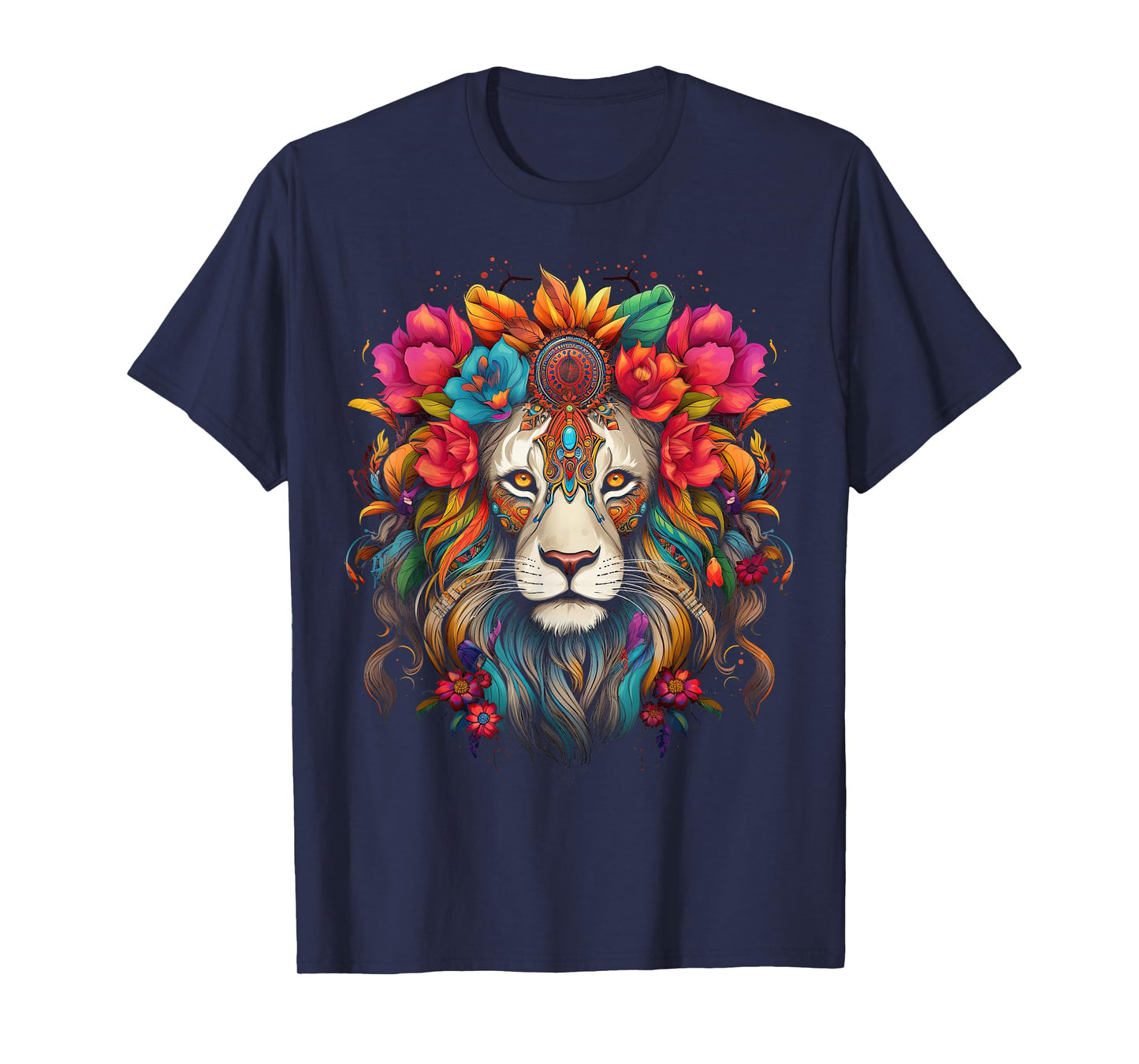 Lion colorful lions From Africa Day of the Dead T-Shirt