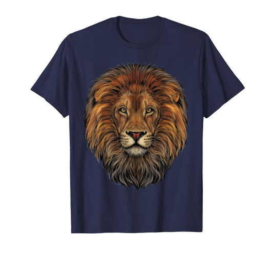 lion head realistic for lovers of lions King African Animal T-Shirt