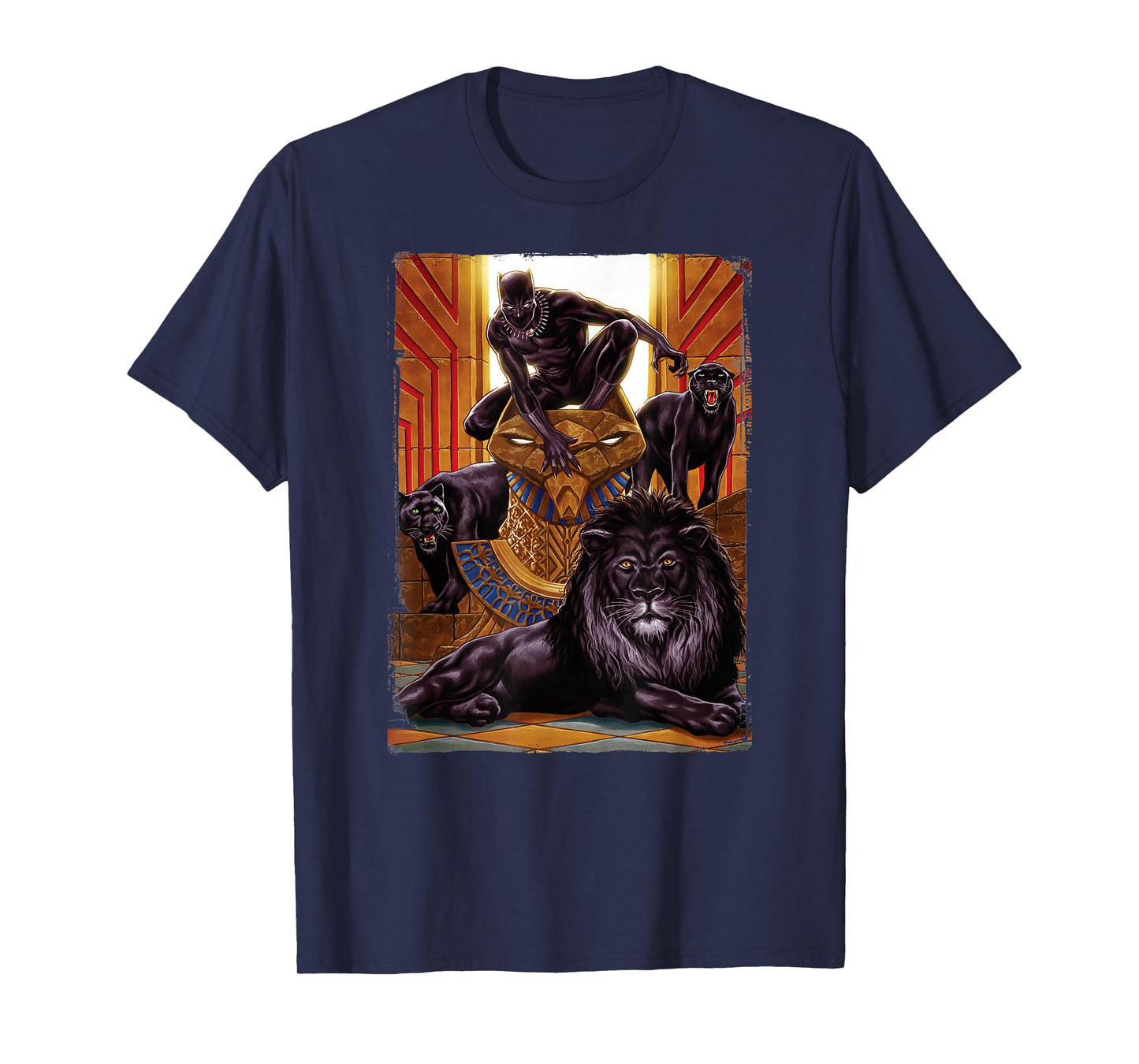Marvel Black Panther King in The Lion's Den Graphic T-Shirt T-Shirt