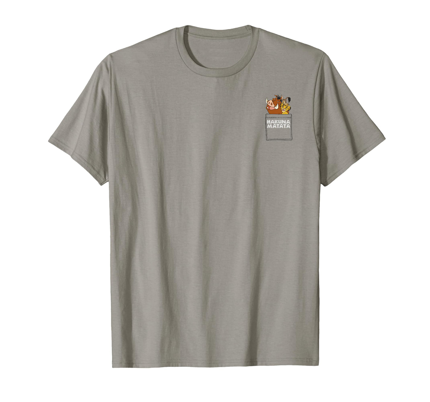 Disney Lion King Hakuna Matata Friends Pocket Graphic Tee T-Shirt