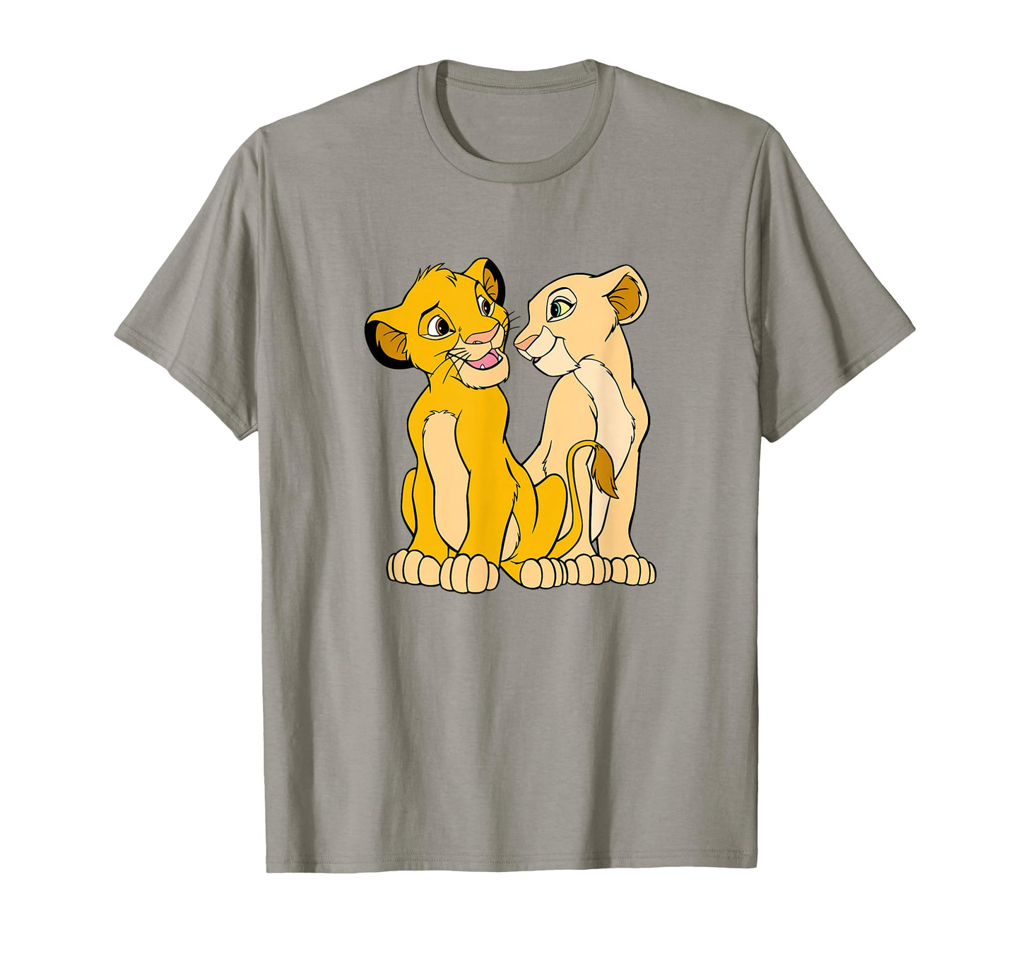 Disney The Lion King Cute Simba Nala Big Chest Portraits T-Shirt