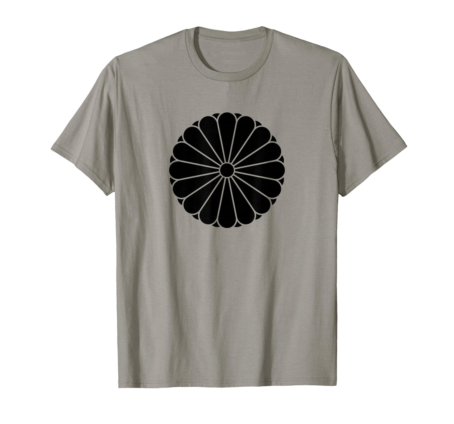 Kiku Chrysanthemum Imperial Mon Black Vector Art T-Shirt